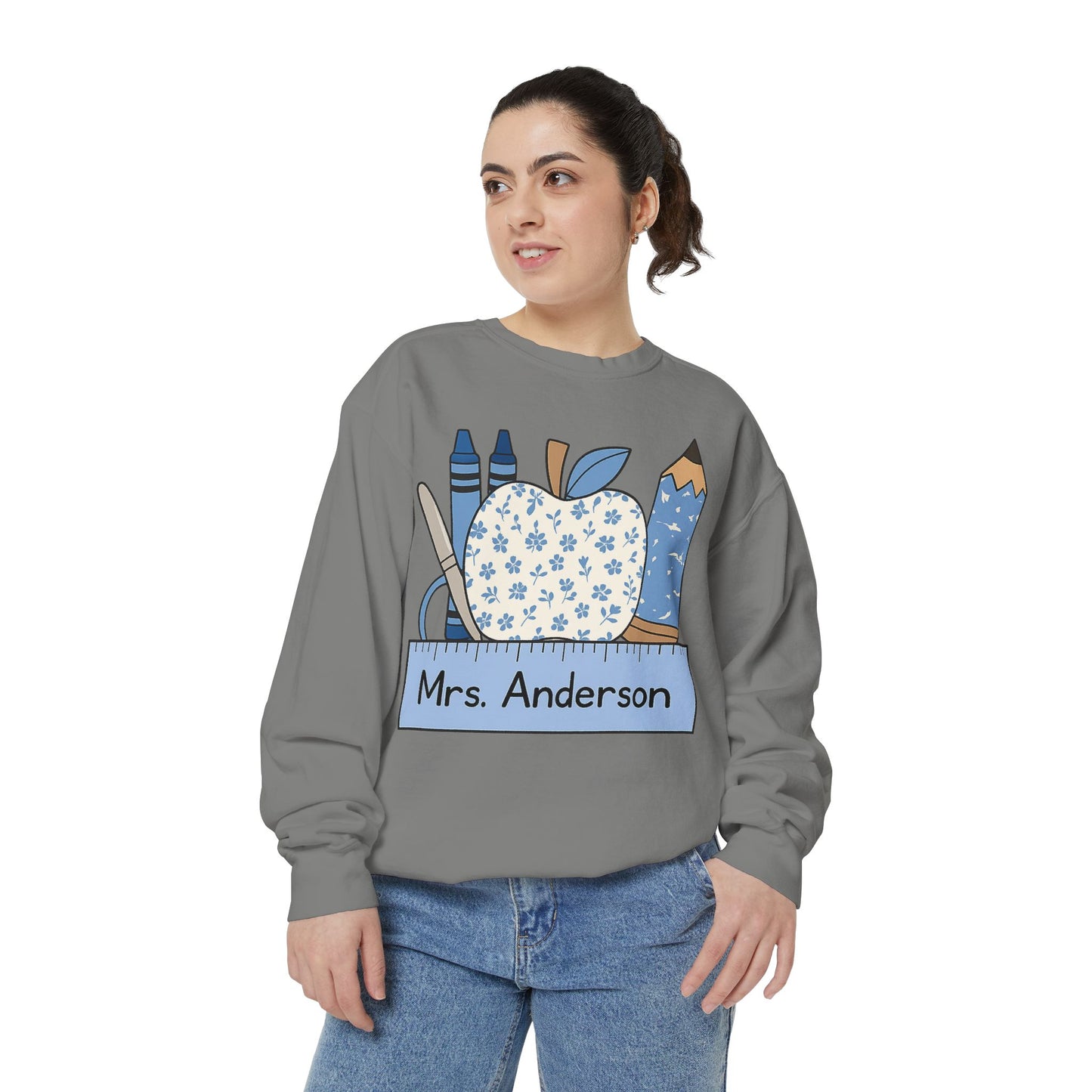 TEACHERS PERSONALIZED SUPPLIES Unisex Garment-Dyed Sweatshirt