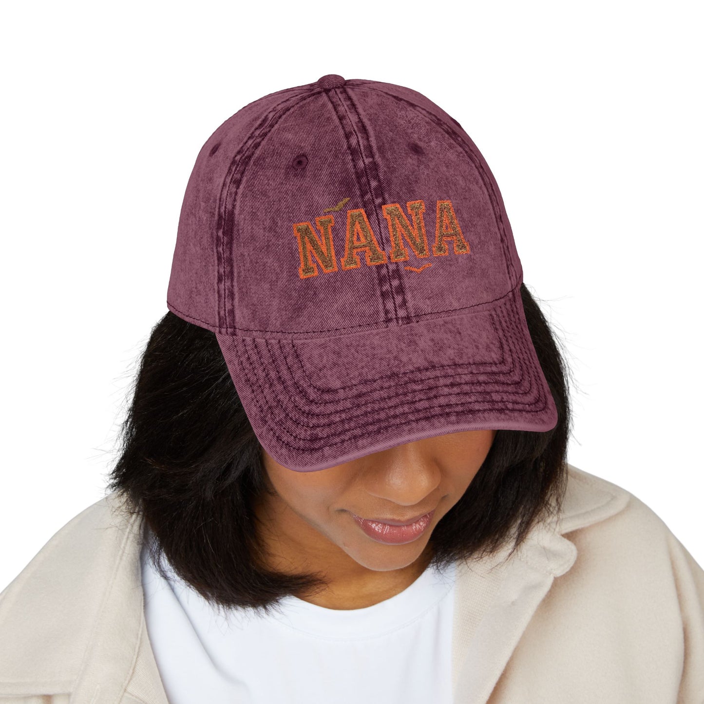 HALLOWEEN EMBROIDERY NANA CAP Vintage Cap (Embroidery)