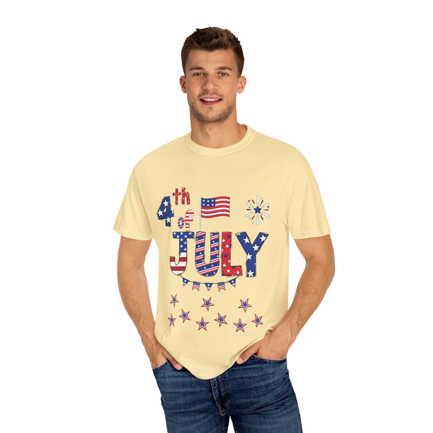 Patriotic 4th of July T-Shirt | Unisex Garment-Dyed Tee, Independence Day Apparel, Red White Blue Shirt, Summer BBQ Outfit, [...]