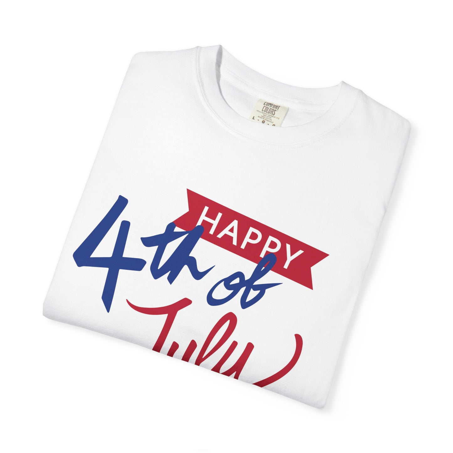 Happy 4th of July Unisex T-shirt, Patriotic Tee for Independence Day, Summer Celebration Shirt, Fireworks Design, Gift for Friends