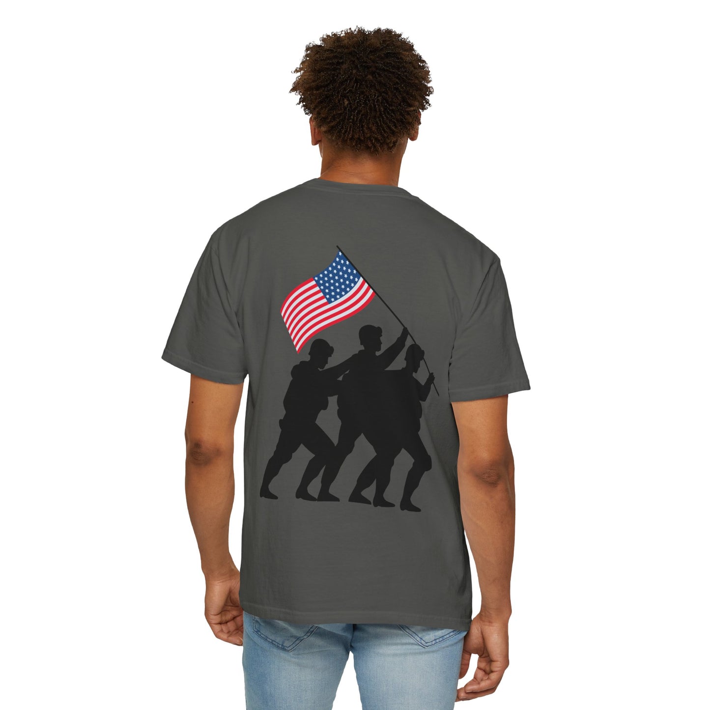 Patriotic Dad T-Shirt - Unisex Garment-Dyed Tee for Father's Day & Celebrations