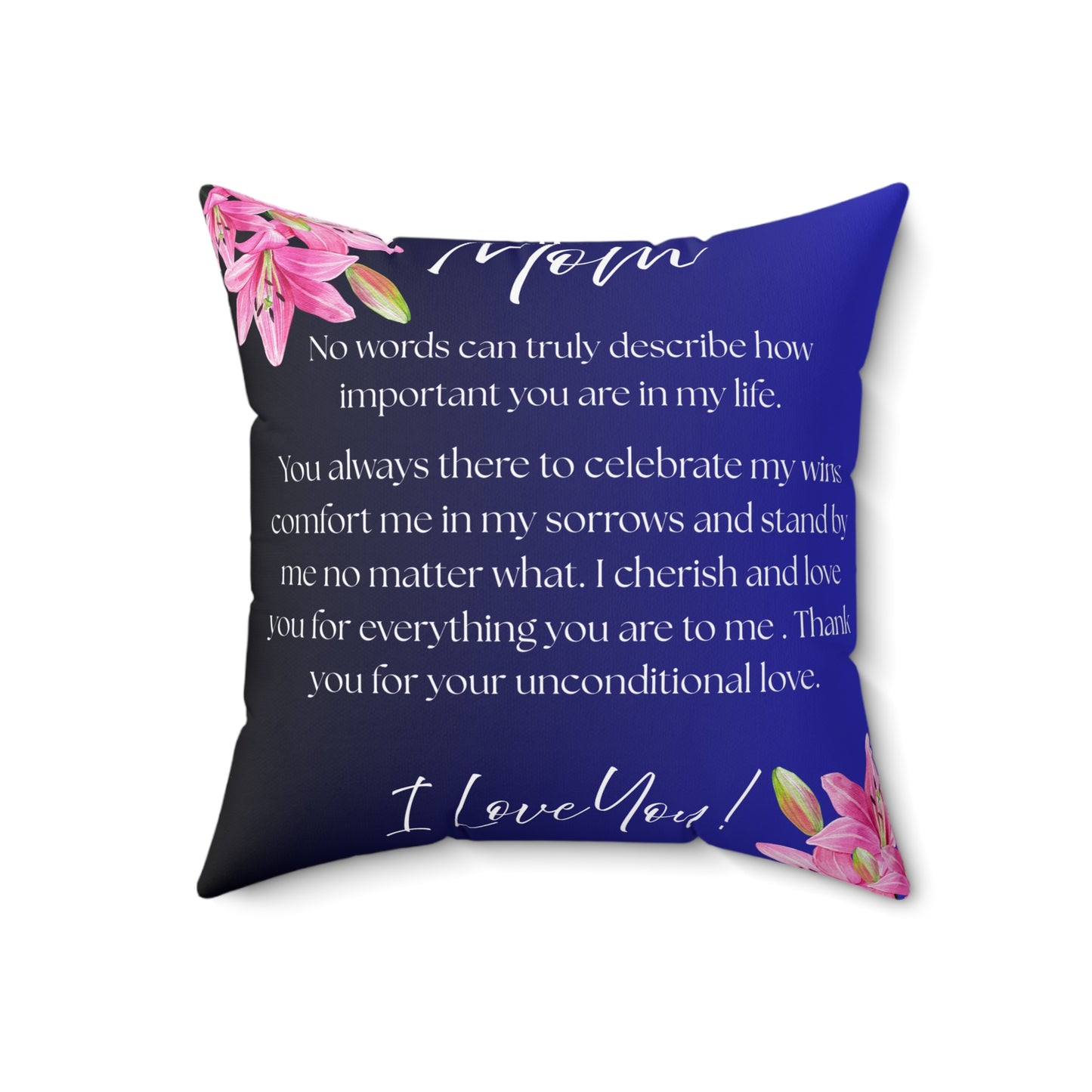 Mom Love Quote Pillow – Thoughtful Gift for Mother's Day and Birthdays