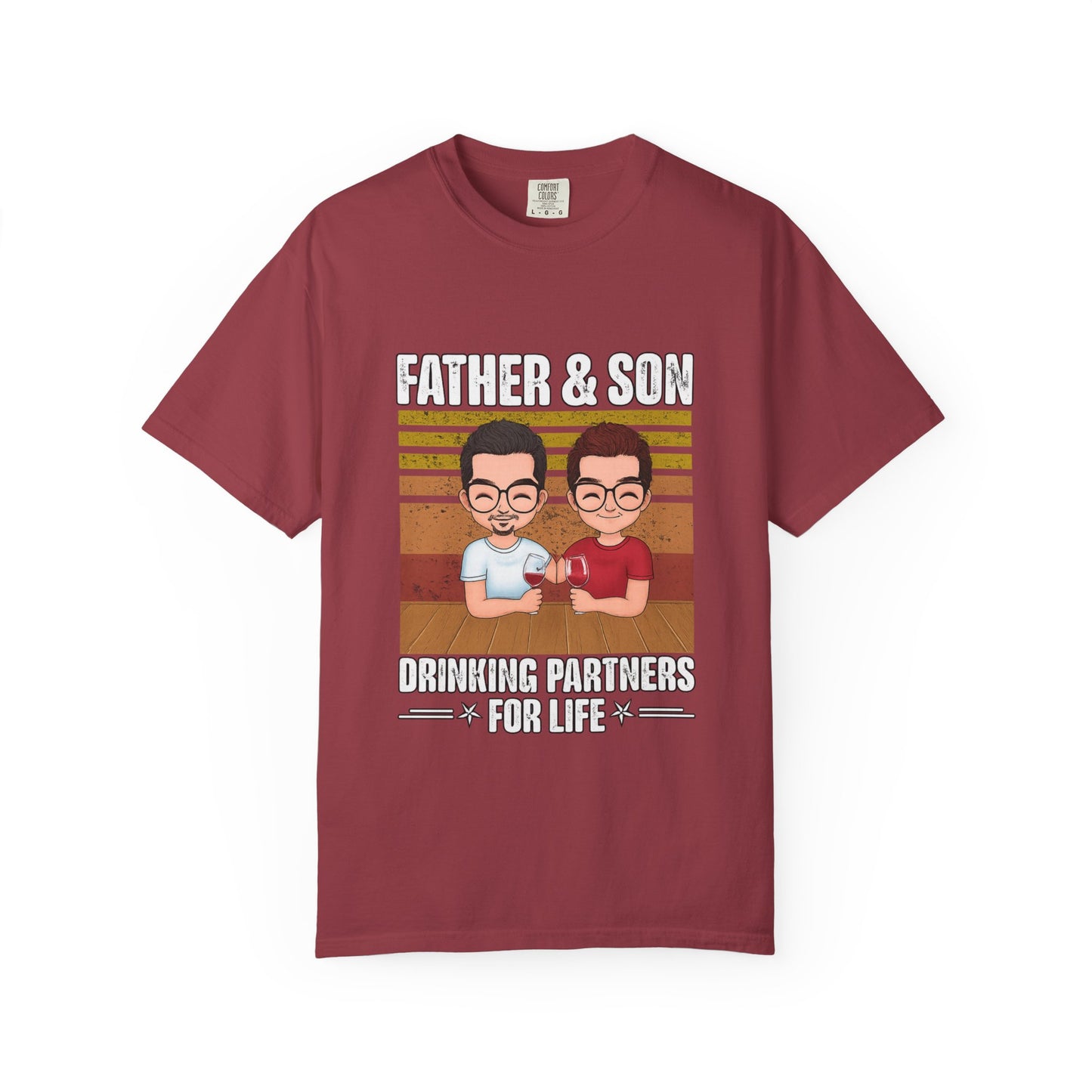 FATHER & SON DRINKING T SHIRT Unisex Garment-Dyed T-shirt