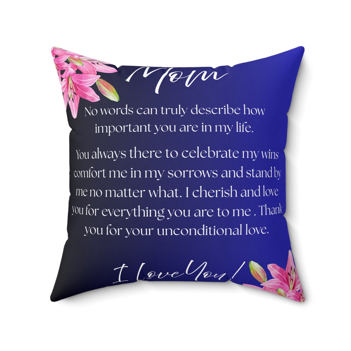 Mom Love Quote Pillow – Thoughtful Gift for Mother's Day and Birthdays