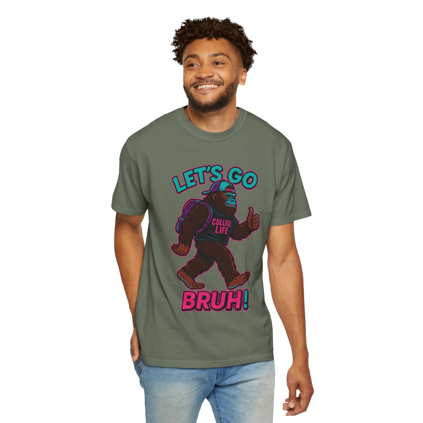 BIG FOOT 80's COLLEGE  TEES Unisex Garment-Dyed T-shirt