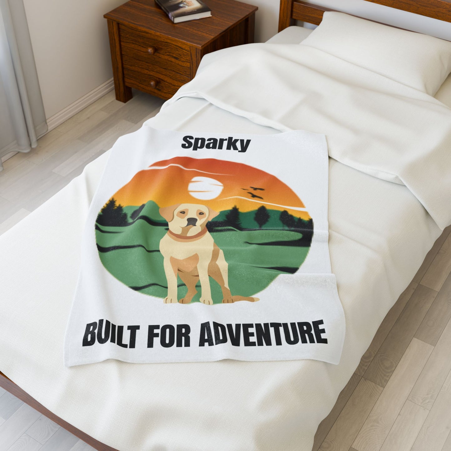 MY PET DOG PERSONALIZED VELVETEEN PLUSH BLANKET (Placeholder Do Not Publish)