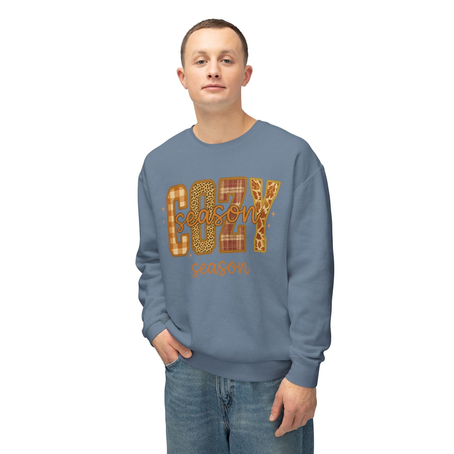 FALL COZY SEASON SWEATSHIRT Unisex Lightweight Crewneck Sweatshirt