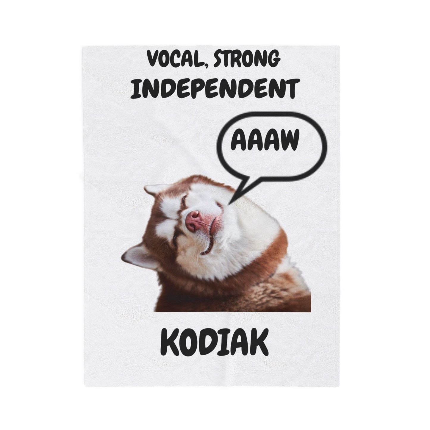 HUSKIE DOG Velveteen Plush Blanket (Placeholder Do Not Publish)