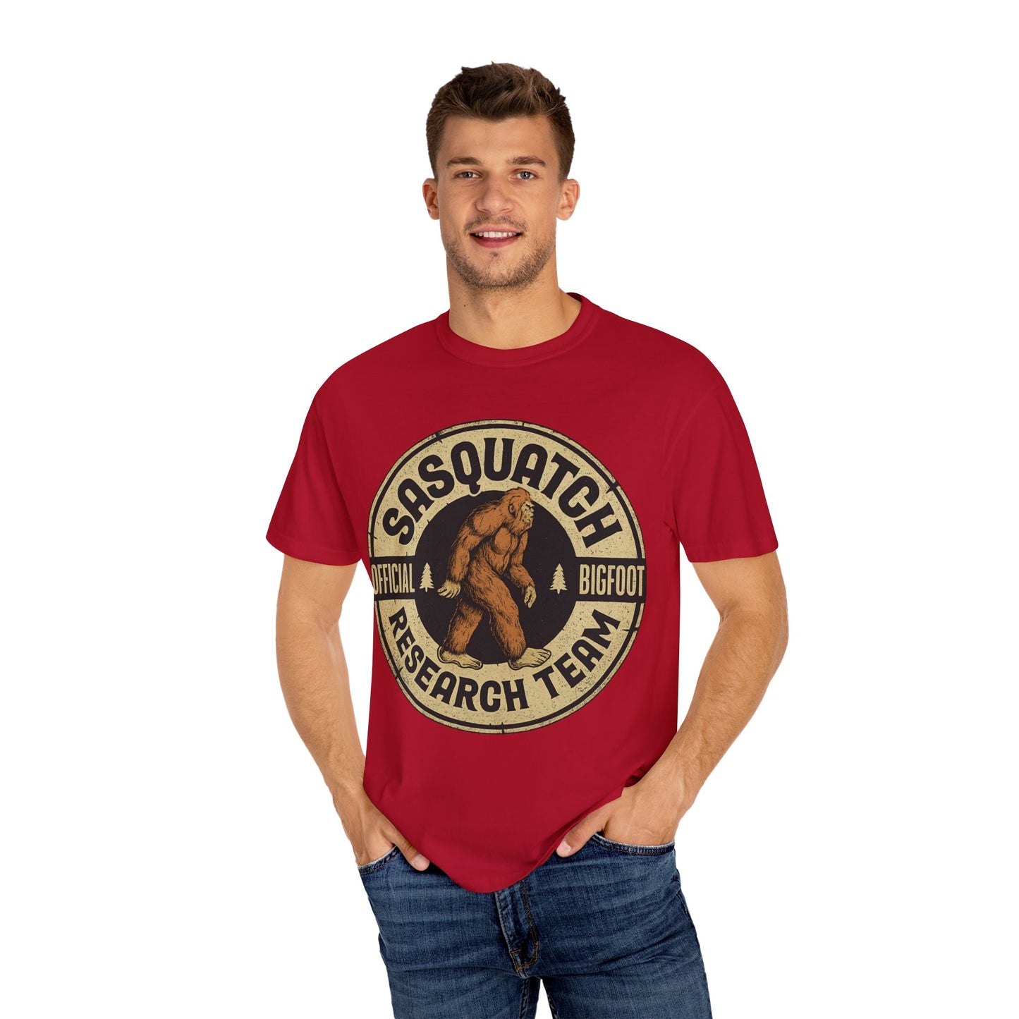 BIGFOOT RESEARCH TEAM COLLEGE TSHIRT Unisex Bigfoot Tee, Nature Lover Gift, Outdoor Adventure Apparel, Funny Sasquatch Shirt
