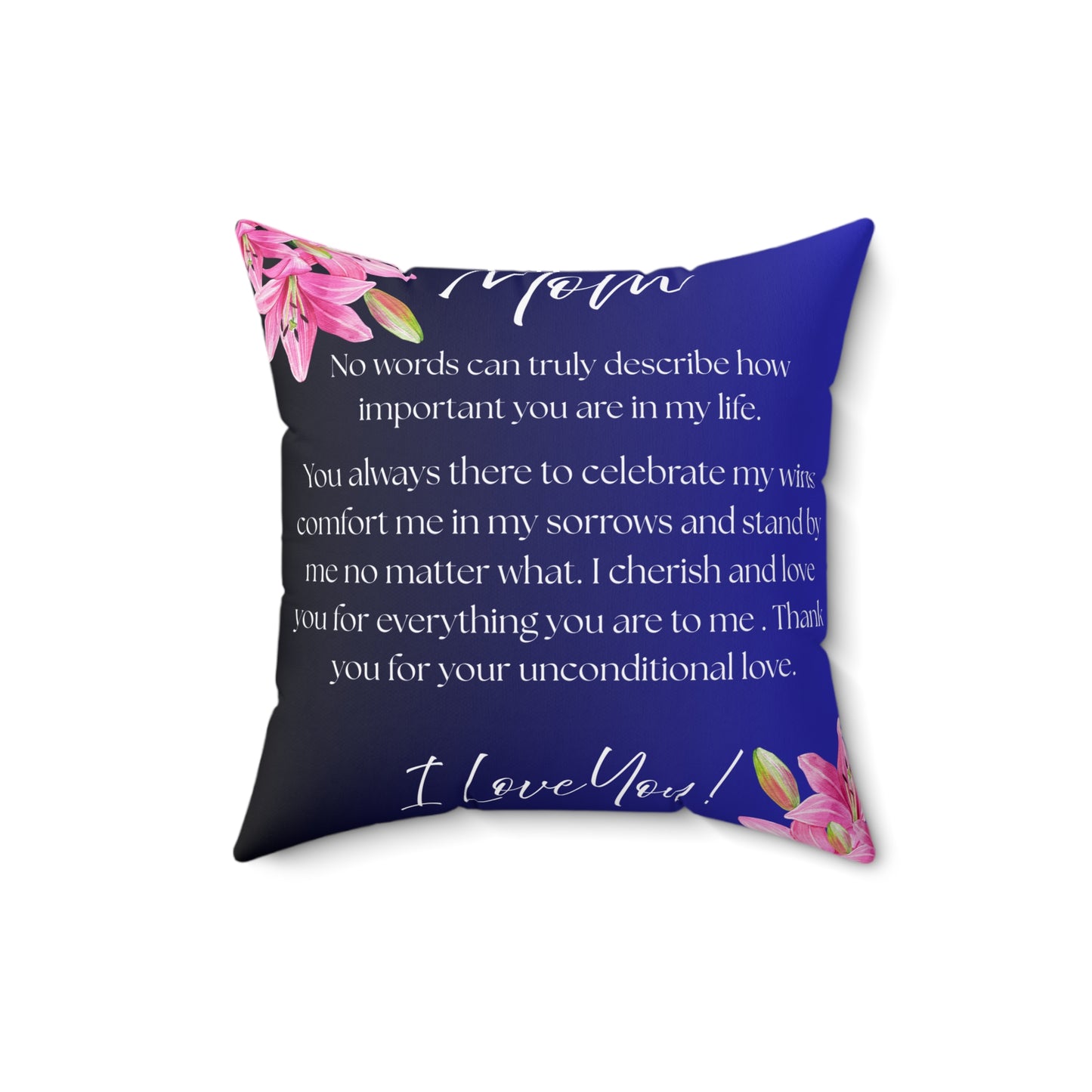 Mom Love Quote Pillow – Thoughtful Gift for Mother's Day and Birthdays