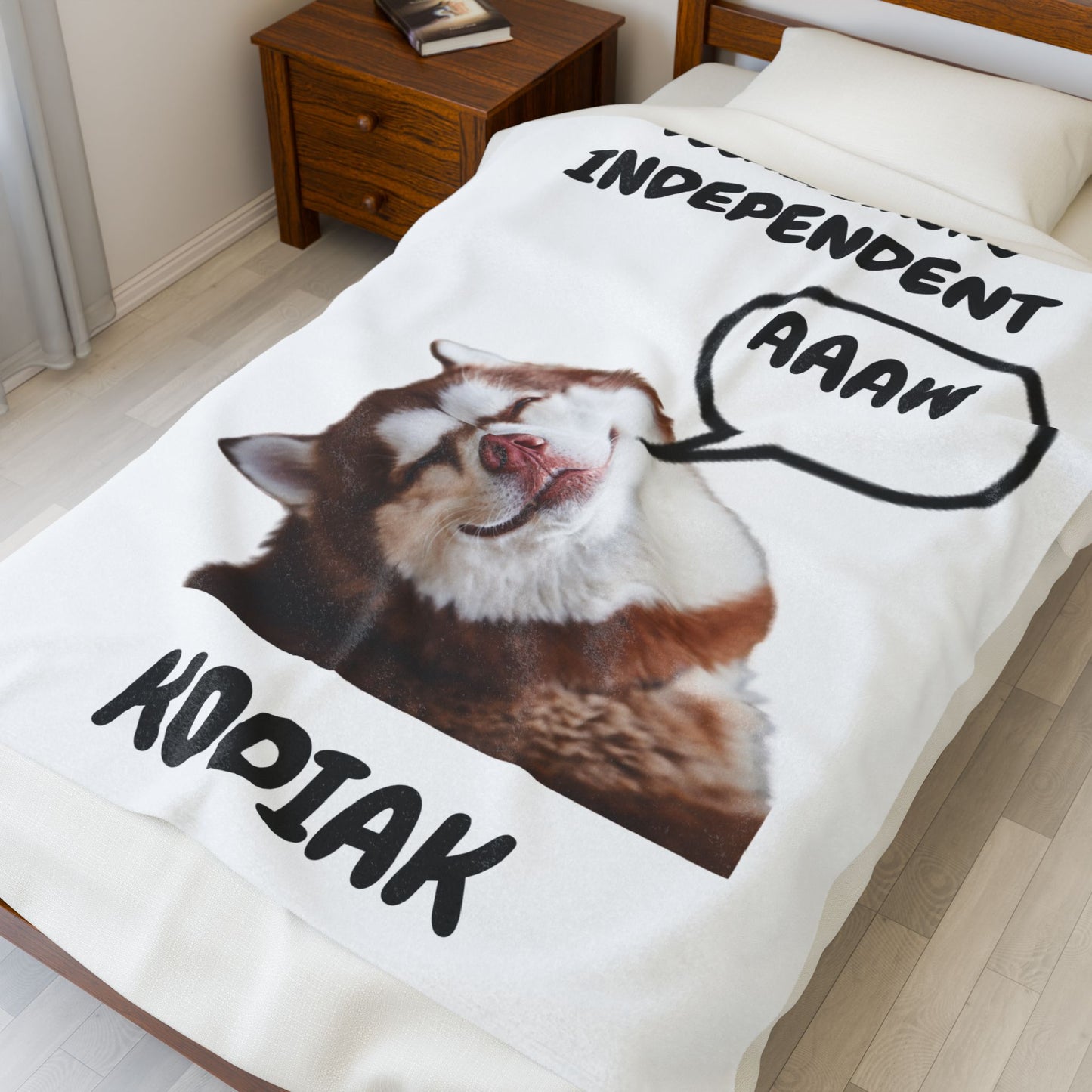 HUSKIE DOG Velveteen Plush Blanket (Placeholder Do Not Publish)