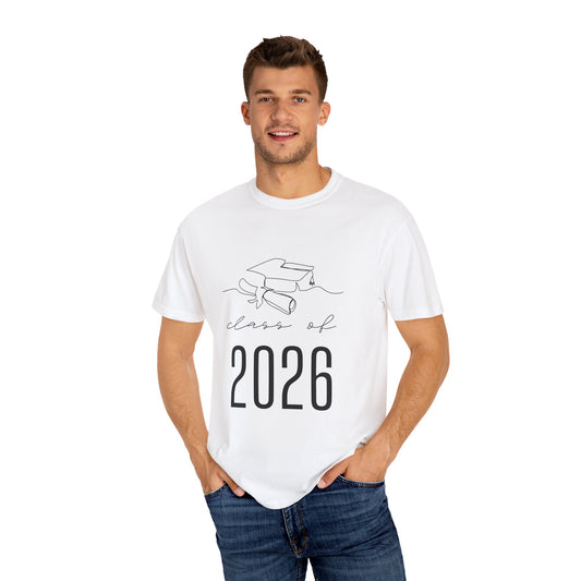 GRADUATION TSHIRT CLASS OF 2026 Unisex School Spirit Shirt, Grad Gift, Comfortable Cotton Top