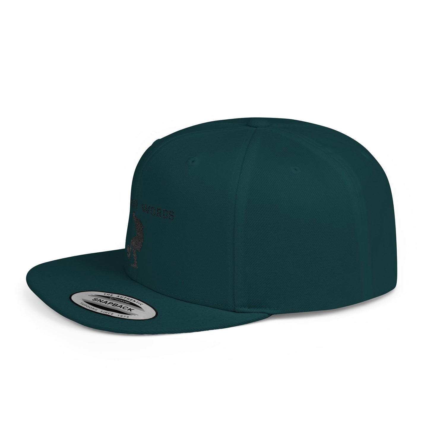 Custom Flat Bill Snapback Hat - Personalizable Sports Cap with Silhouette Design