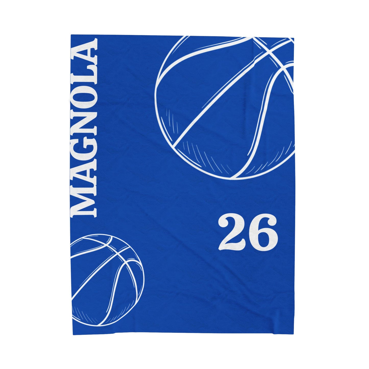PERSONALIZED SPORTS  BASKETBALL Velveteen Plush BlLANKET (Placeholder Do Not Publish)