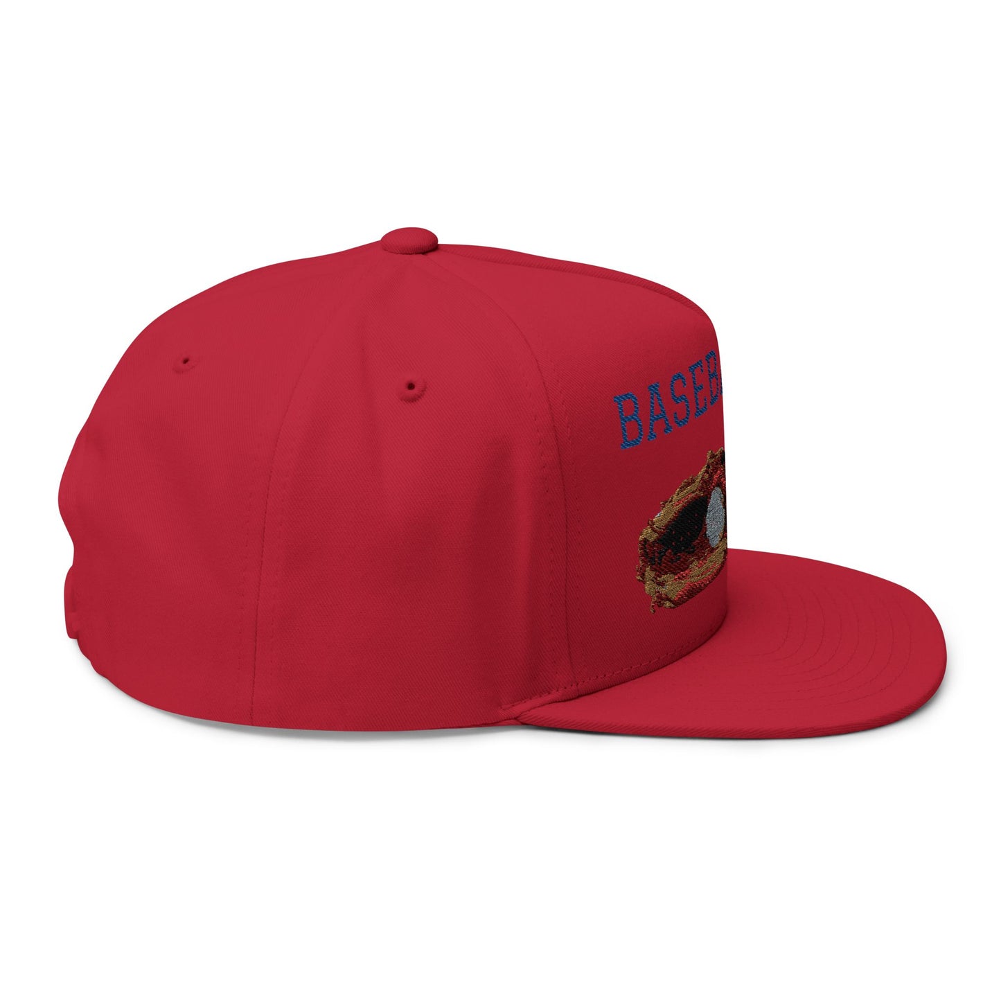 Baseball Dad Flat Bill Cap - Embroidered Cap for Sports Lovers