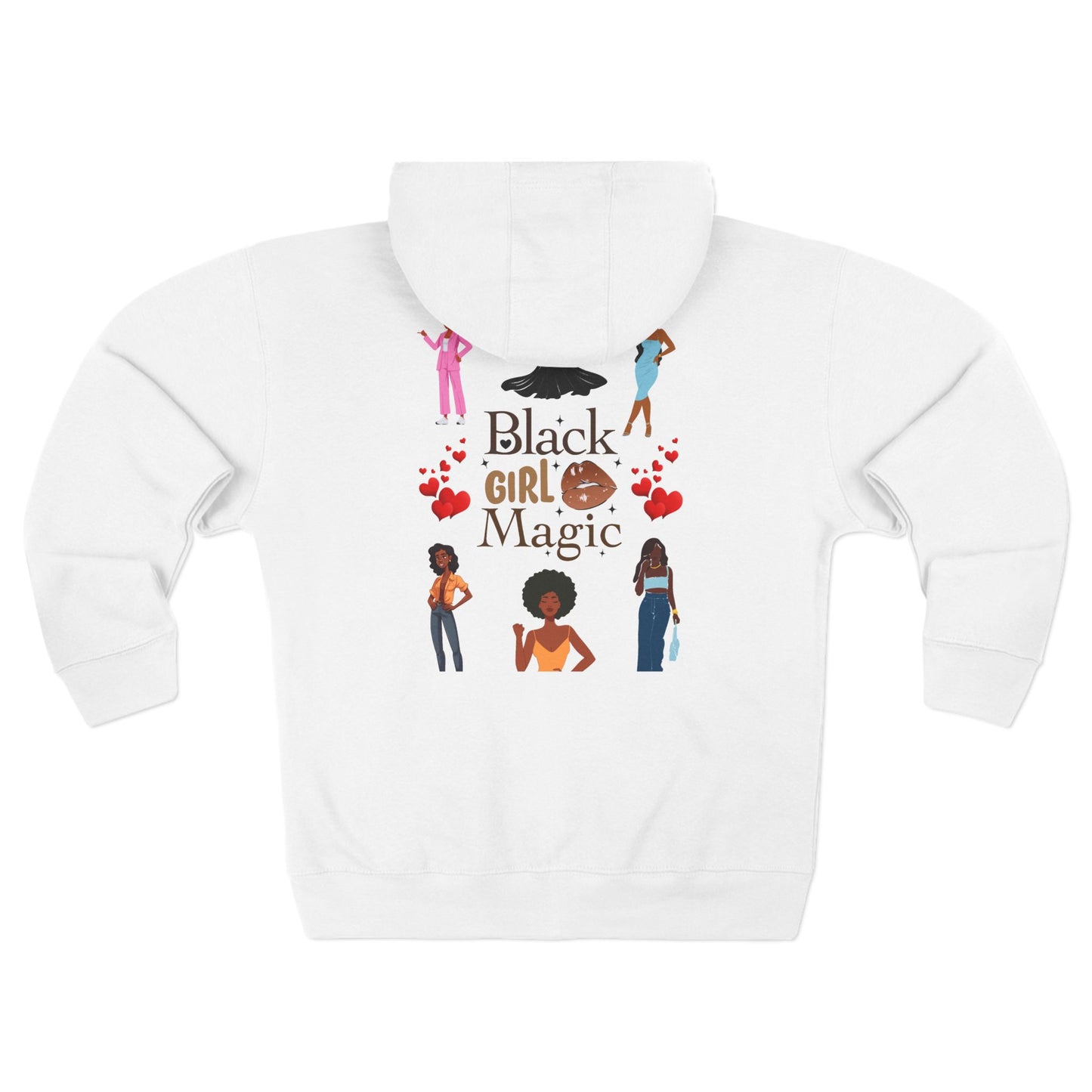 BACK TO SCHOOL PERSONALIZED BLACK GIRL MAGIC ZIP HOODIE | Empowering Fashion, Gift for Women, Cozy Outerwear, Celebration of Culture, Casual Style