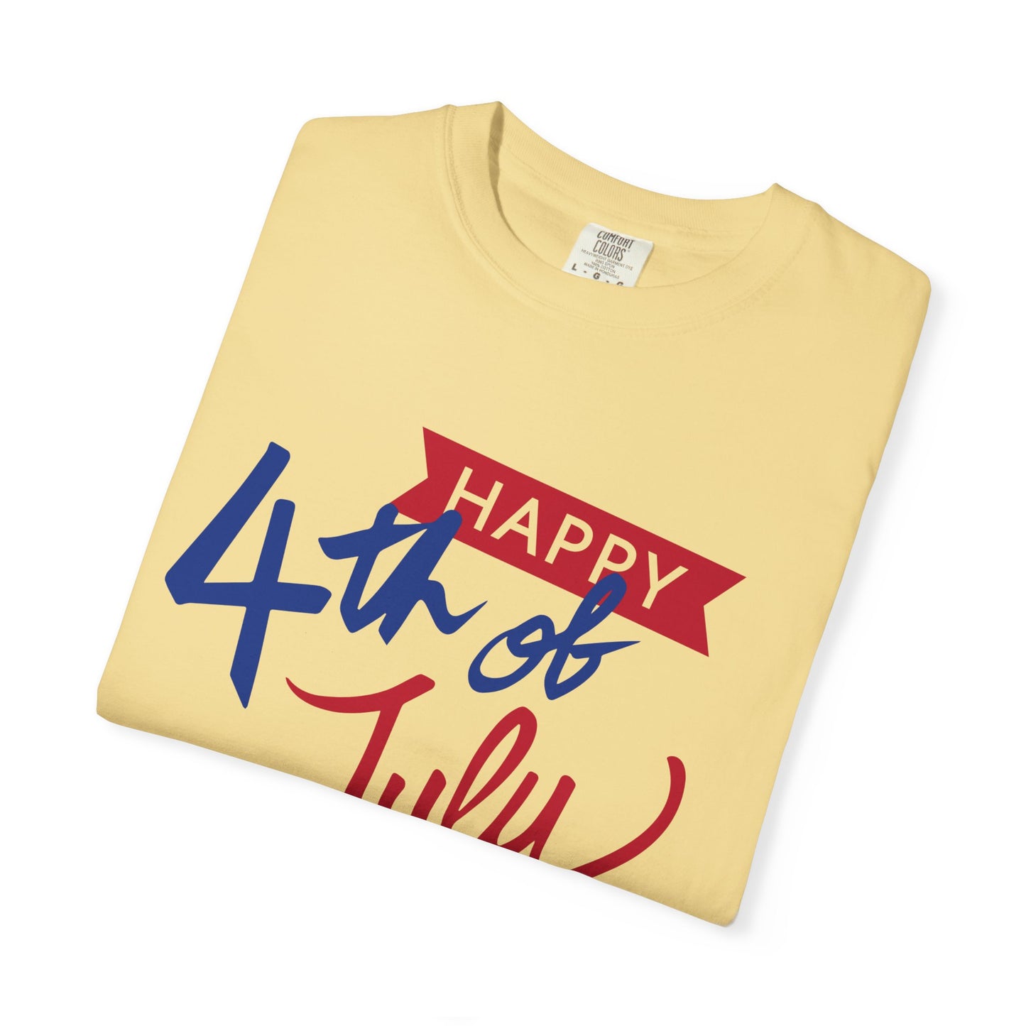Happy 4th of July Unisex T-shirt, Patriotic Tee for Independence Day, Summer Celebration Shirt, Fireworks Design, Gift for Friends