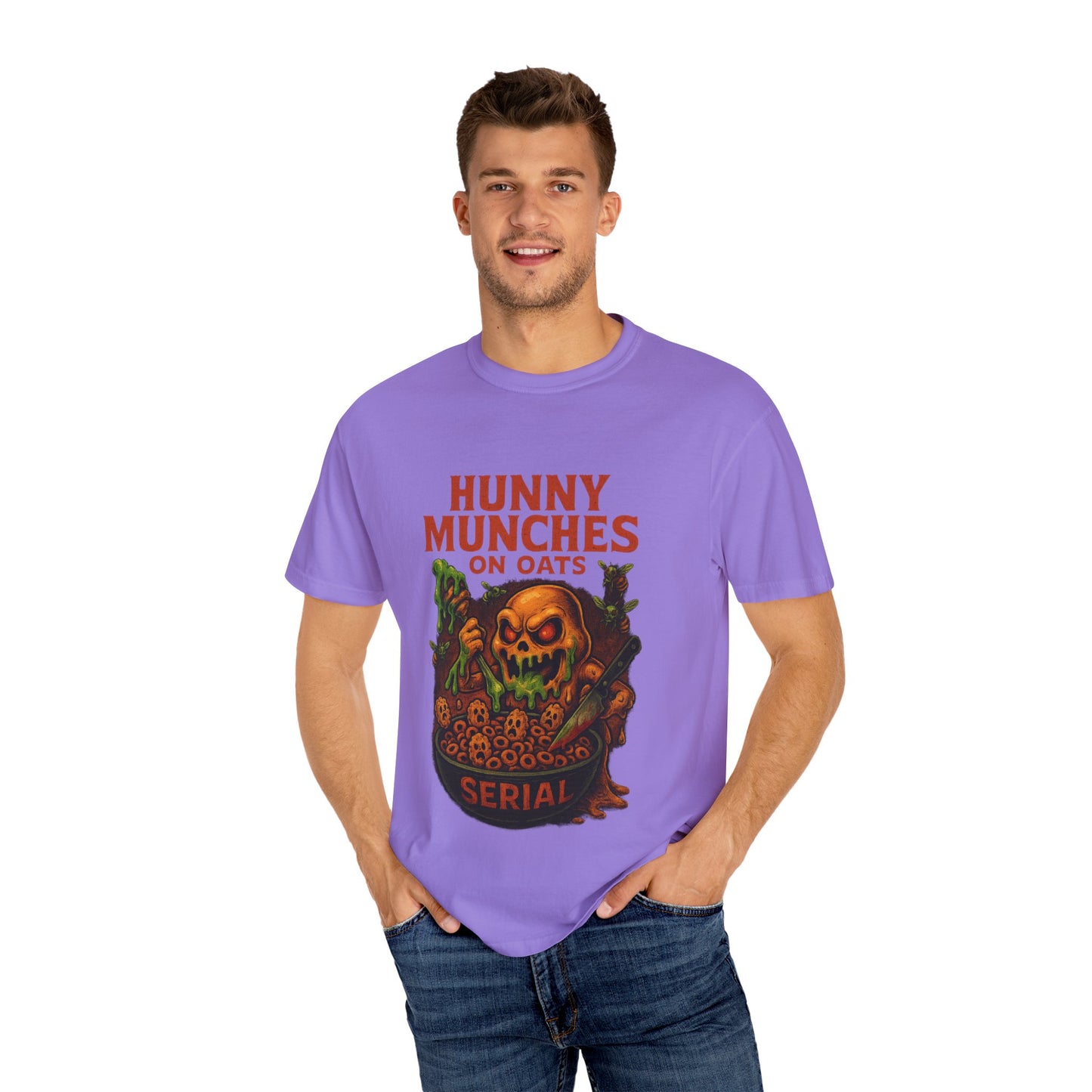 HALLOWEEN MUNCHES ON OATS Unisex Garment-Dyed T-shirt