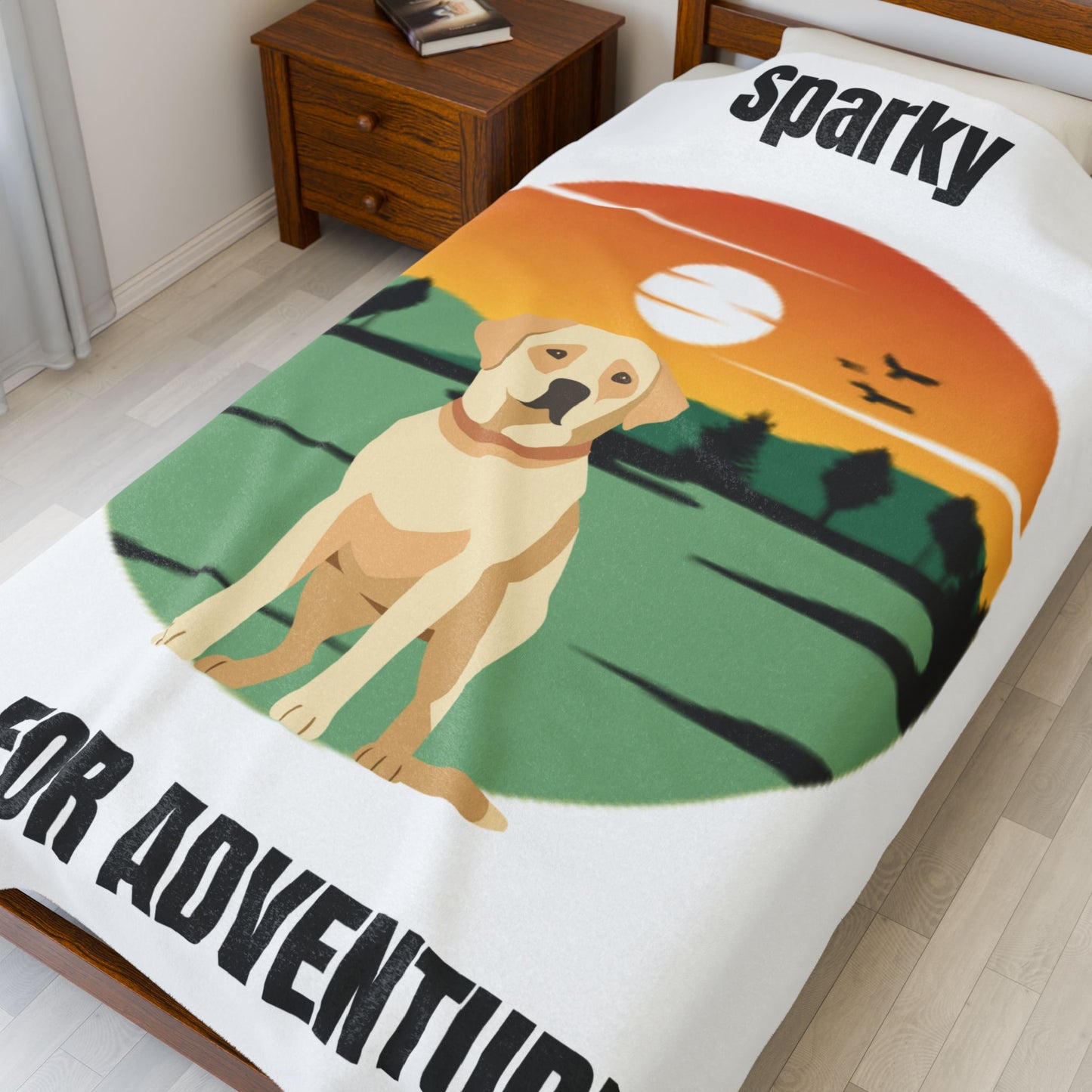 MY PET DOG PERSONALIZED VELVETEEN PLUSH BLANKET (Placeholder Do Not Publish)