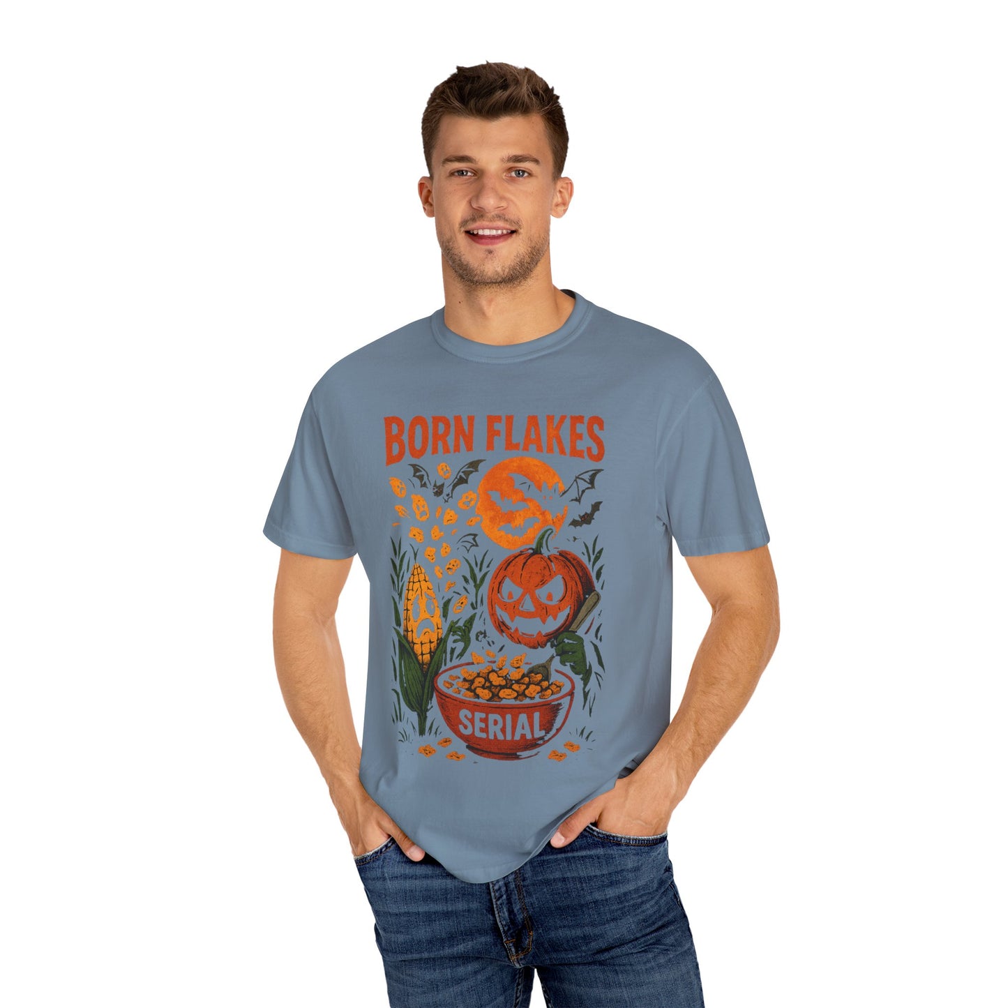 HALLOWEEN BORN FLAKES SERIAL Unisex Garment-Dyed T-shirt