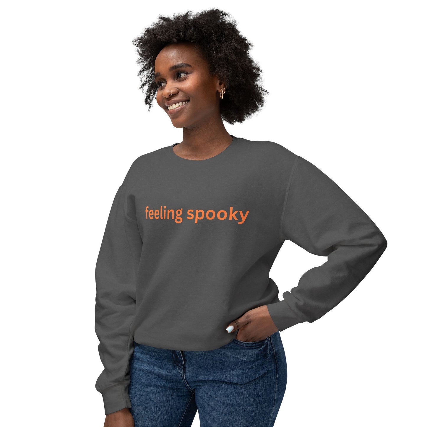 HALLOWEEN SPOOKY VIBES UNISEX SWEATSHIRT, Cozy Crewneck, Fall Fashion, Casual Sweatshirt
