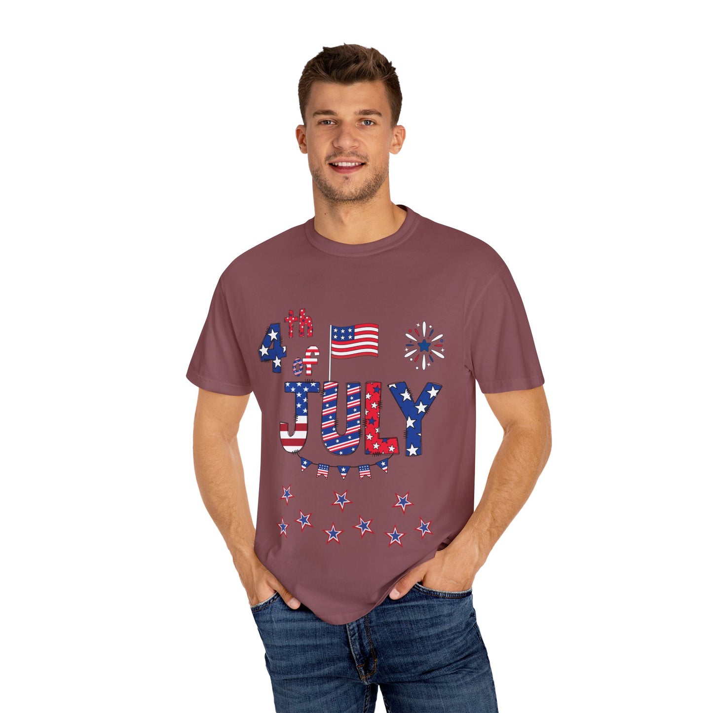 Patriotic 4th of July T-Shirt | Unisex Garment-Dyed Tee, Independence Day Apparel, Red White Blue Shirt, Summer BBQ Outfit, [...]