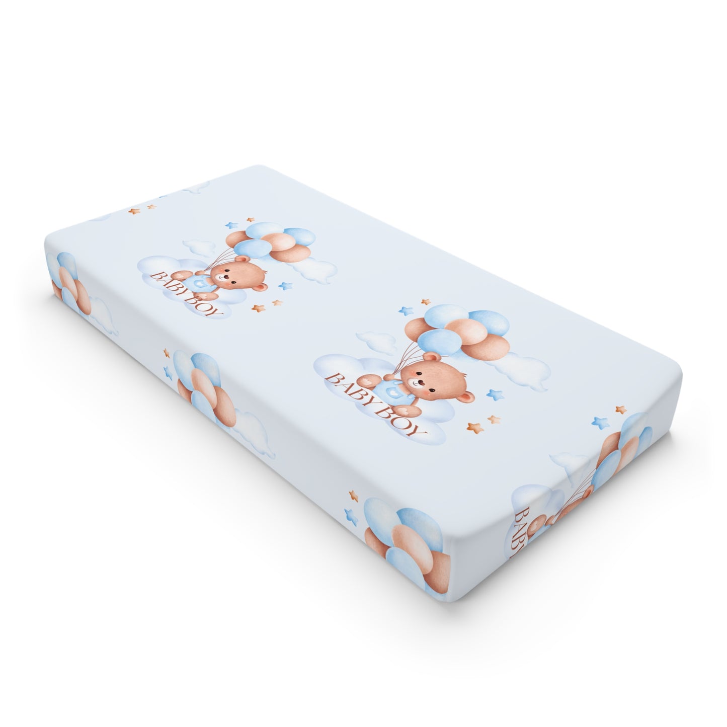Cute Baby Changing Pad Cover - Baby Boy Balloon Design