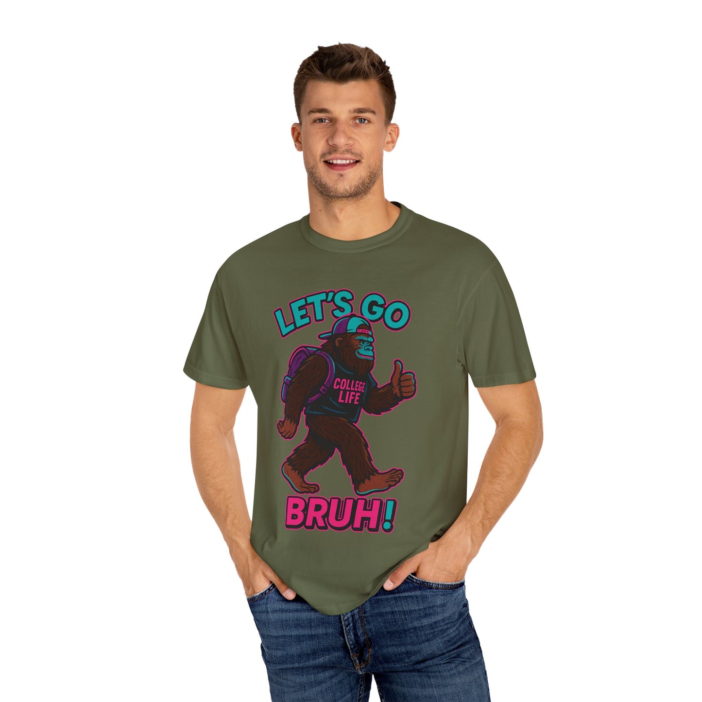 BIG FOOT 80's COLLEGE  TEES Unisex Garment-Dyed T-shirt