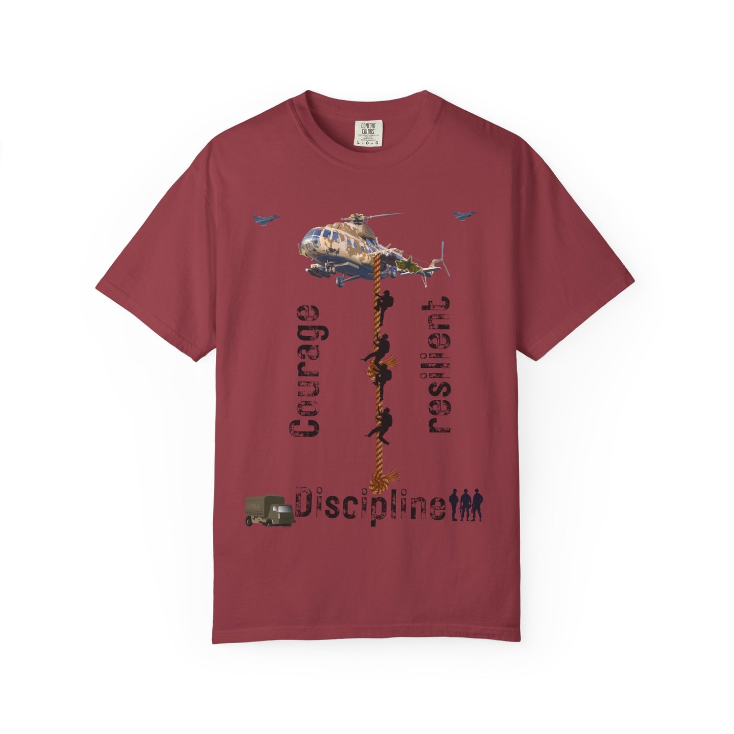 ARMY TEE Courage and Discipline , Unisex Military-Inspired T-Shirt, Adventure Shirt, Gift for Heroes, Casual Wear, Motivational Apparel
