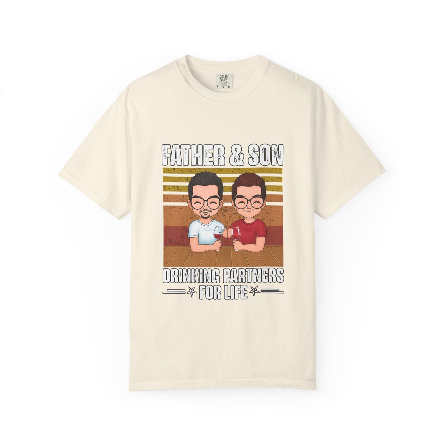 FATHER & SON DRINKING T SHIRT Unisex Garment-Dyed T-shirt