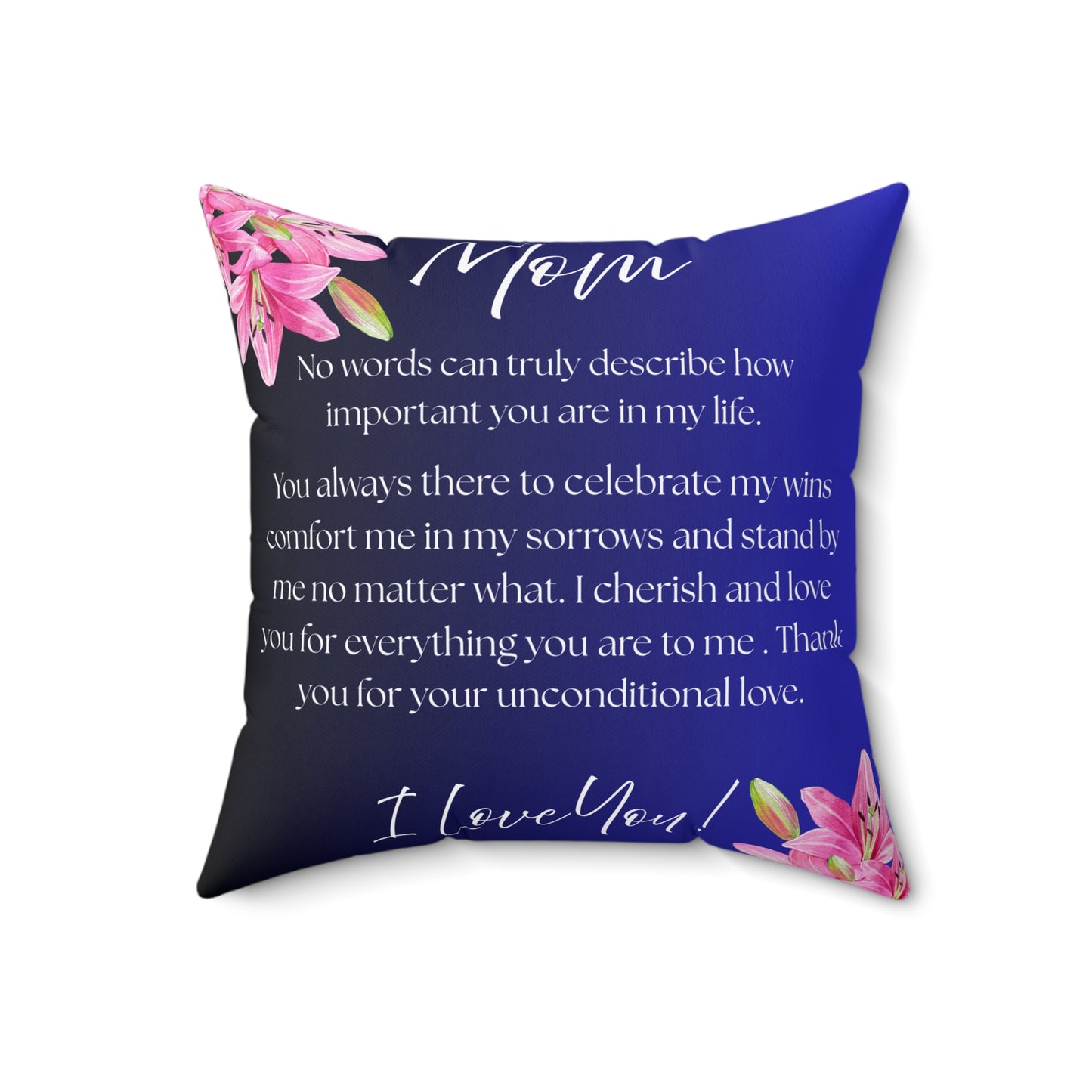 Mom Love Quote Pillow – Thoughtful Gift for Mother's Day and Birthdays