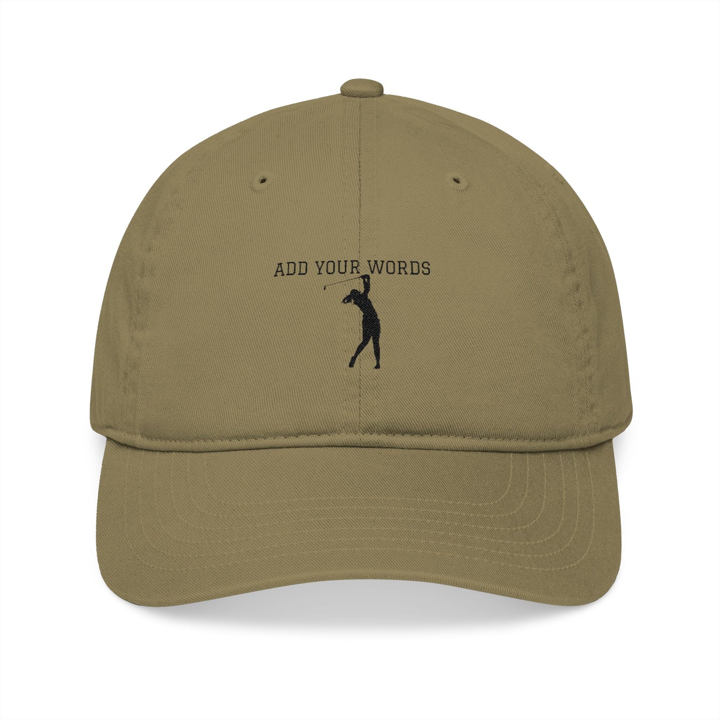 Custom Embroidered Organic Baseball Cap – Personalize Your Words