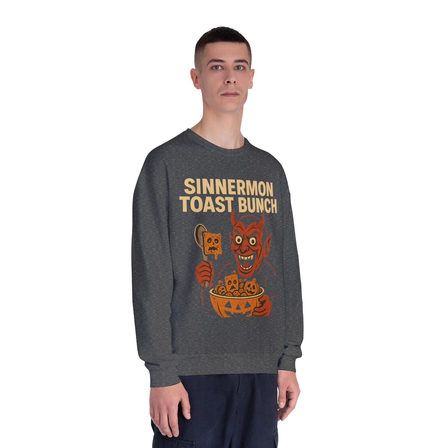 NEW SINNERMON TOAST HALLOWEEN SWEATSHIRT Unisex NuBlend® Crewneck Sweatshirt