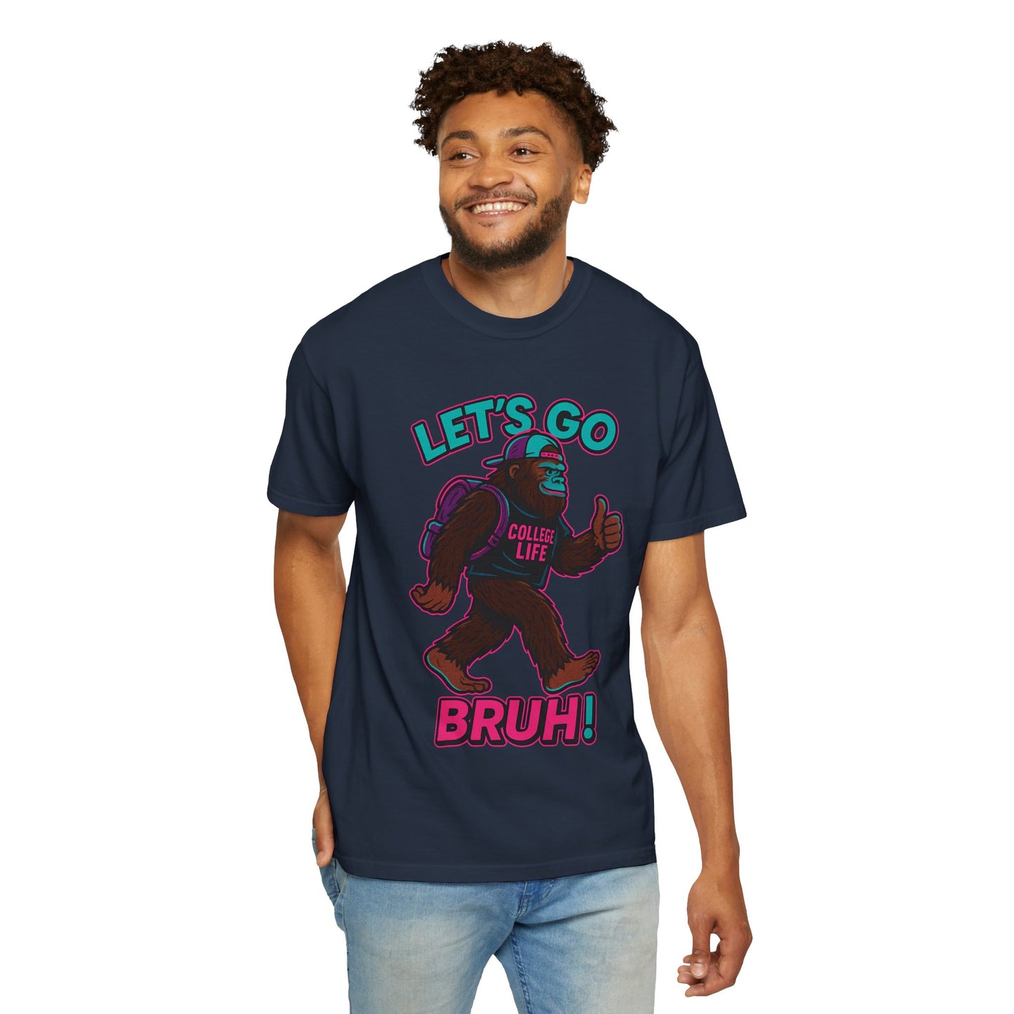 BIG FOOT 80's COLLEGE  TEES Unisex Garment-Dyed T-shirt