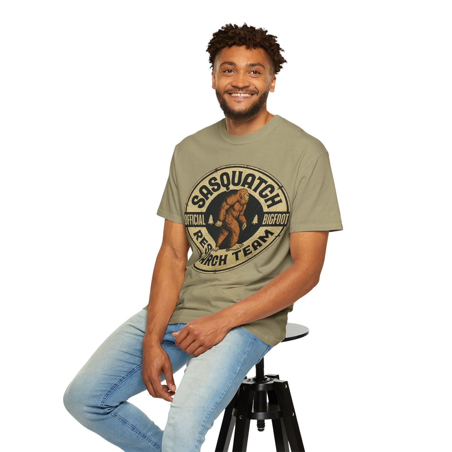 BIGFOOT RESEARCH TEAM COLLEGE TSHIRT Unisex Bigfoot Tee, Nature Lover Gift, Outdoor Adventure Apparel, Funny Sasquatch Shirt