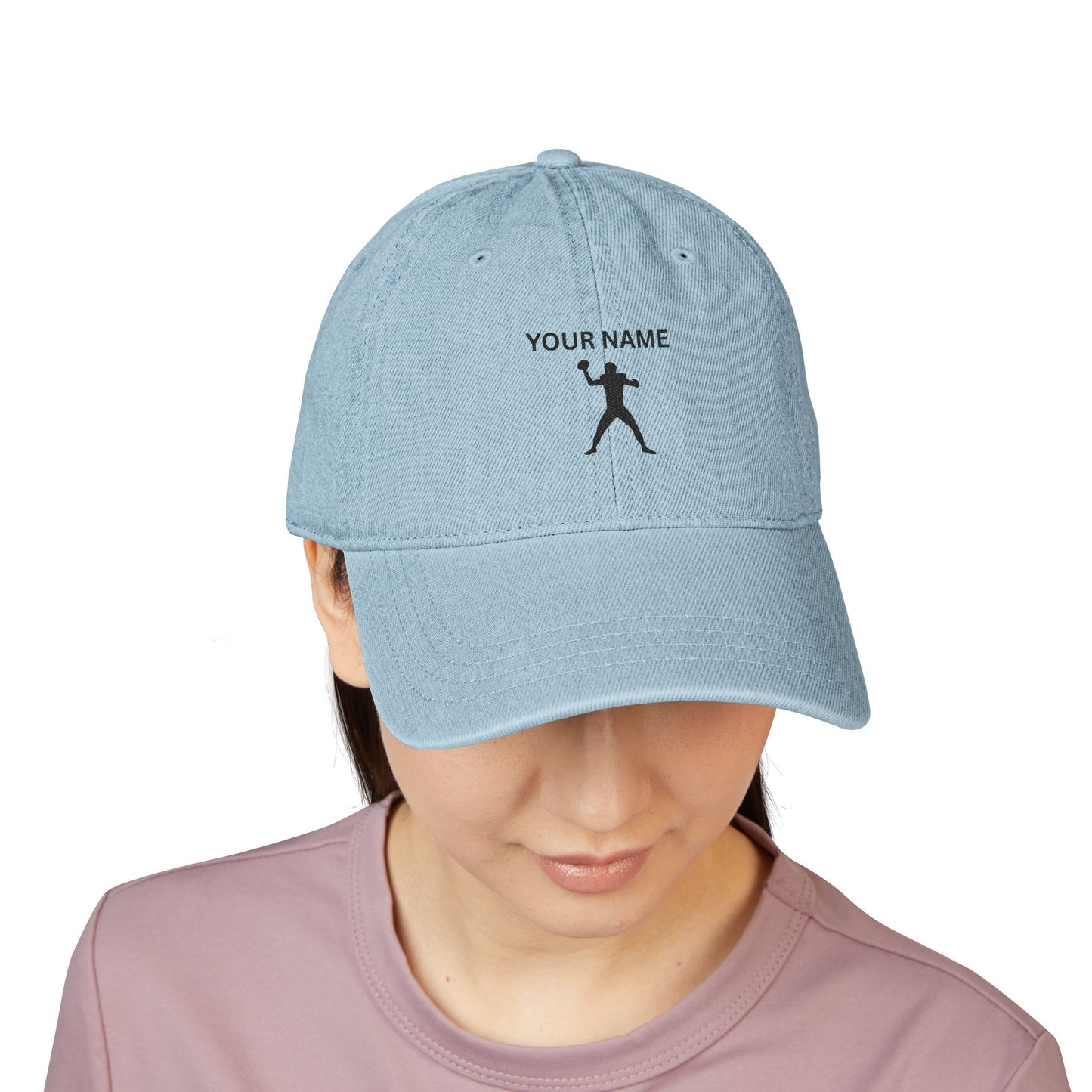 Personalized Denim Hat with Custom Embroidery