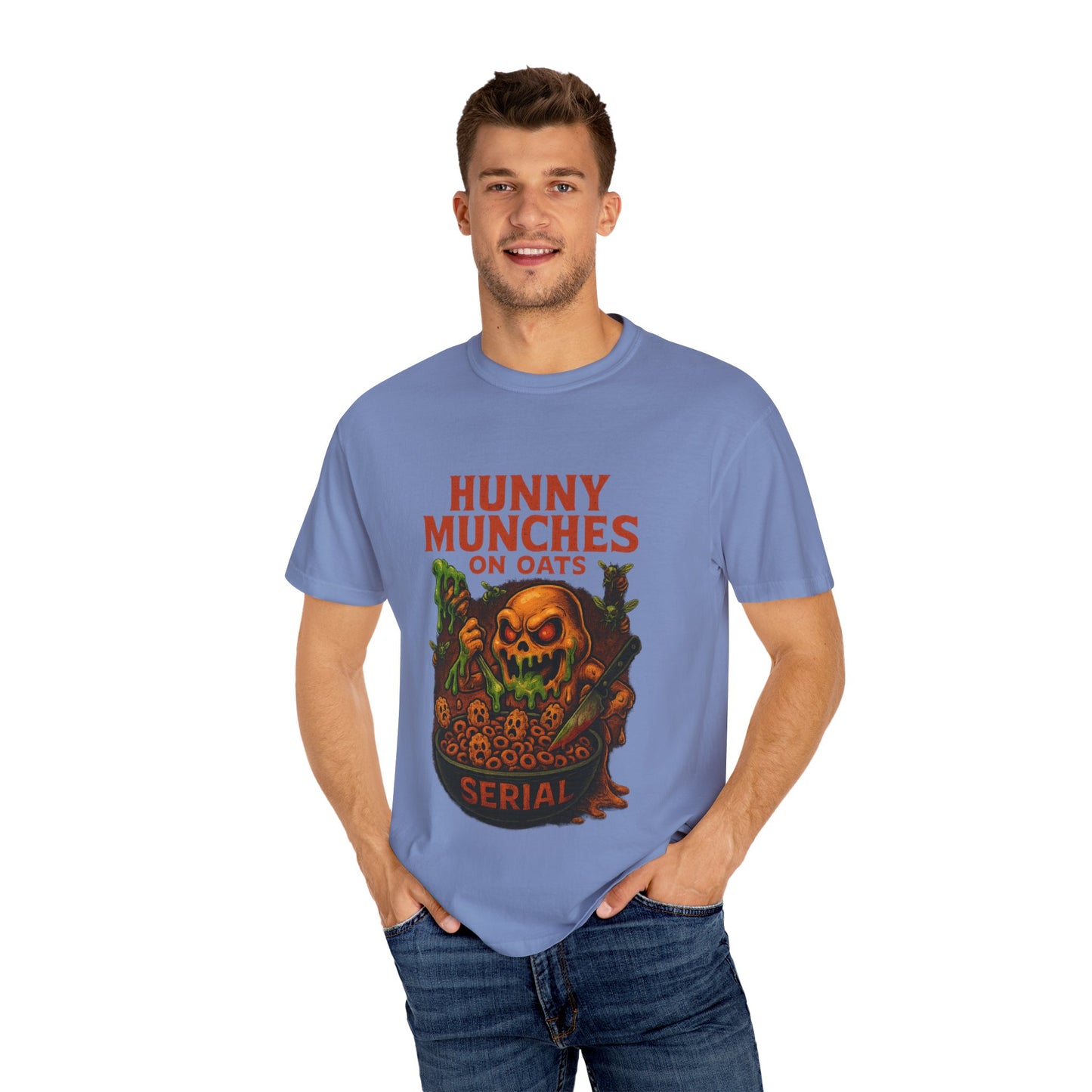 HALLOWEEN MUNCHES ON OATS Unisex Garment-Dyed T-shirt