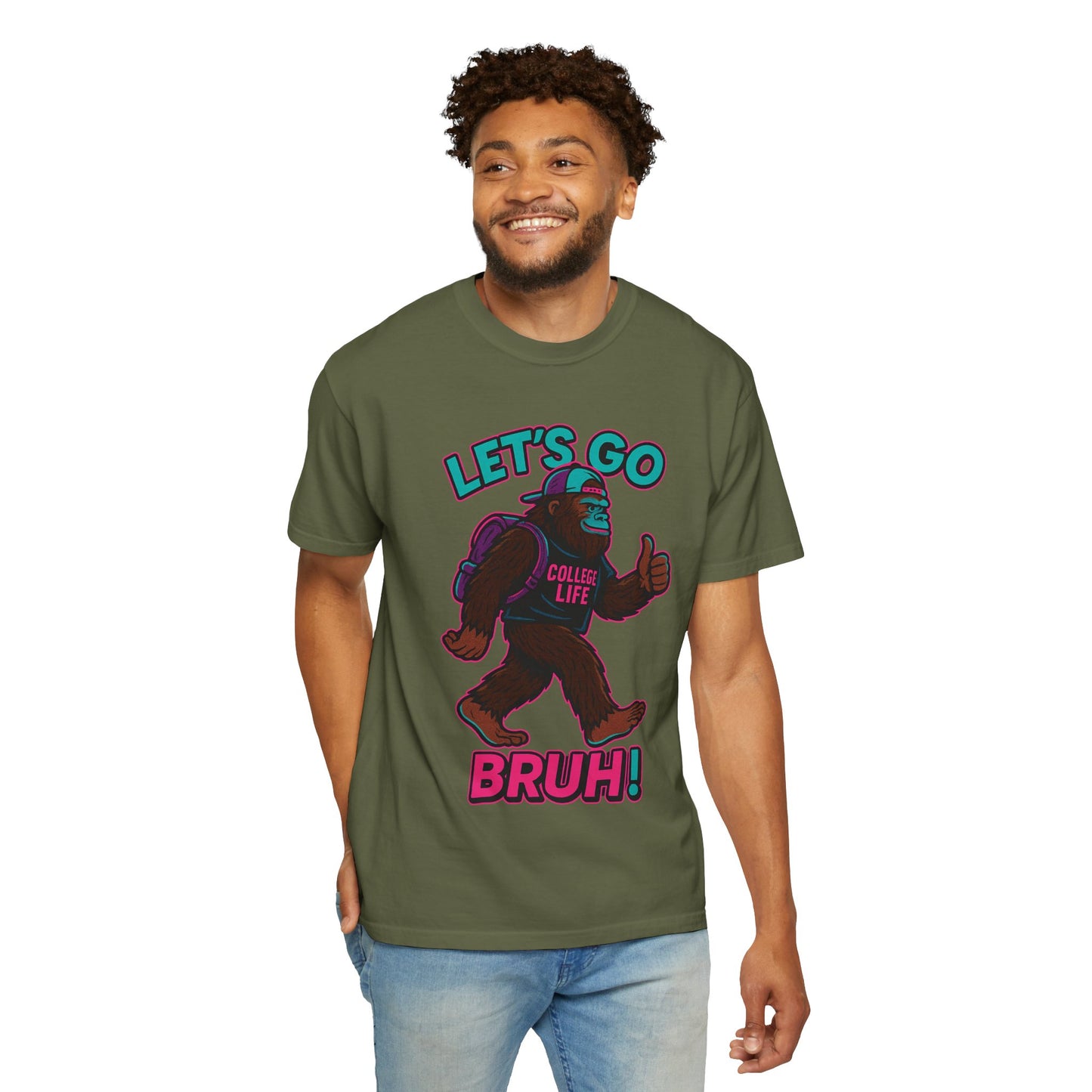 BIG FOOT 80's COLLEGE  TEES Unisex Garment-Dyed T-shirt