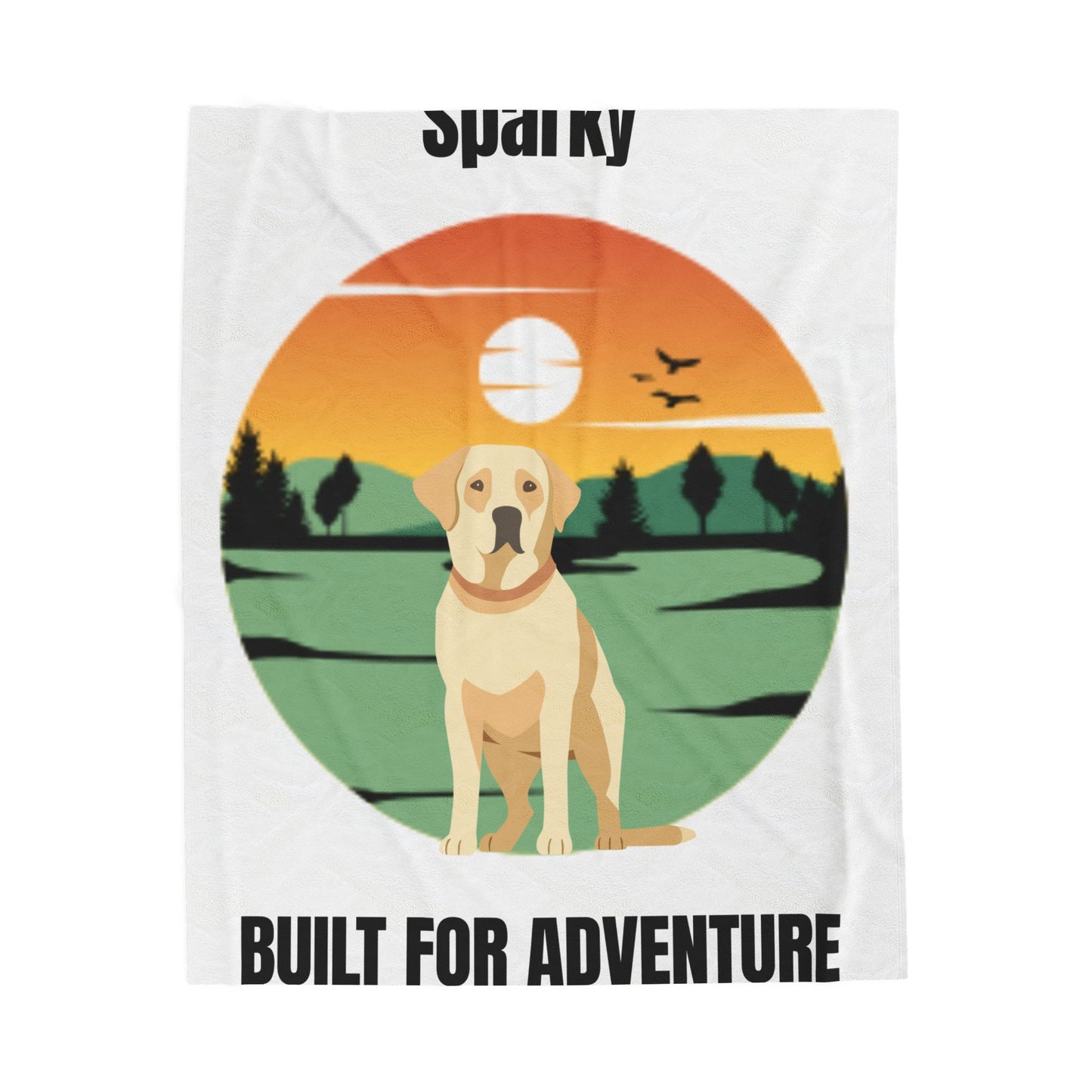 MY PET DOG PERSONALIZED VELVETEEN PLUSH BLANKET (Placeholder Do Not Publish)