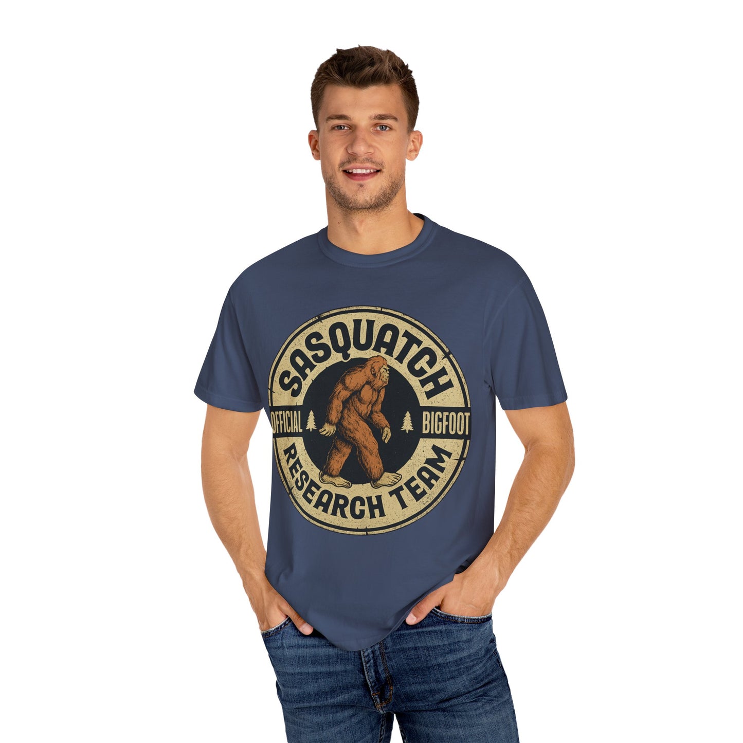 BIGFOOT RESEARCH TEAM COLLEGE TSHIRT Unisex Bigfoot Tee, Nature Lover Gift, Outdoor Adventure Apparel, Funny Sasquatch Shirt