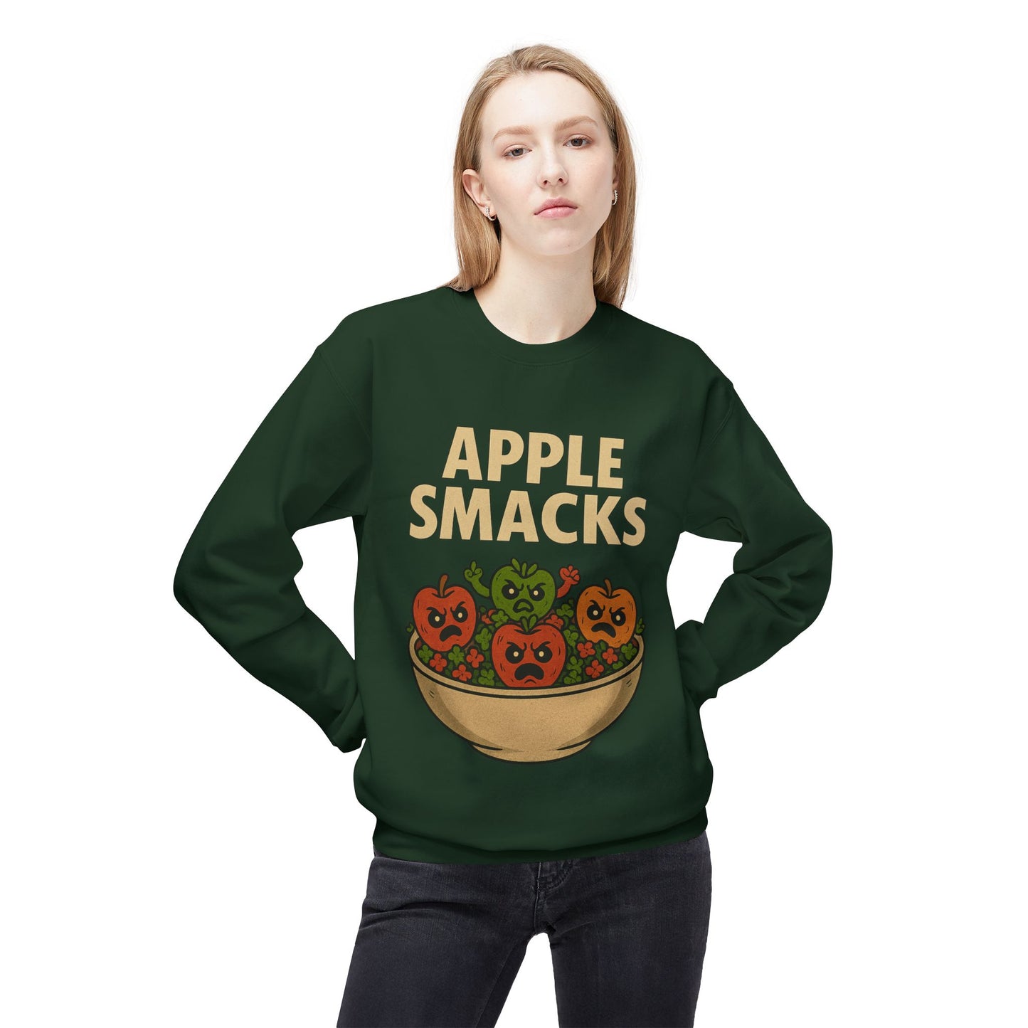 NEW APPLE SMACKS HALLOWEEN SWEATSHIRTS Unisex Midweight Softstyle Fleece Crewneck Sweatshirt