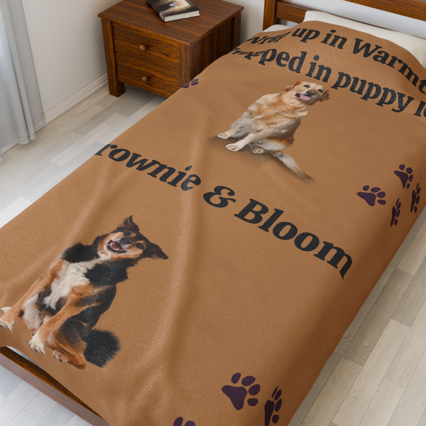 MY PET DOG PERSONALIZED  VELVETEEN Plush BLANKET (Placeholder Do Not Publish)