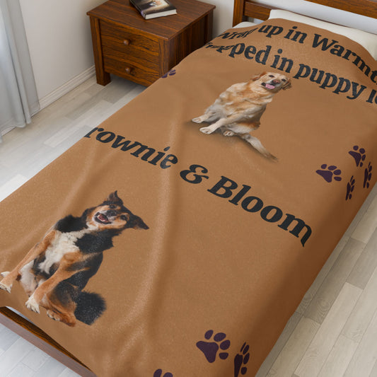 MY PET DOG PERSONALIZED  VELVETEEN Plush BLANKET (Placeholder Do Not Publish)