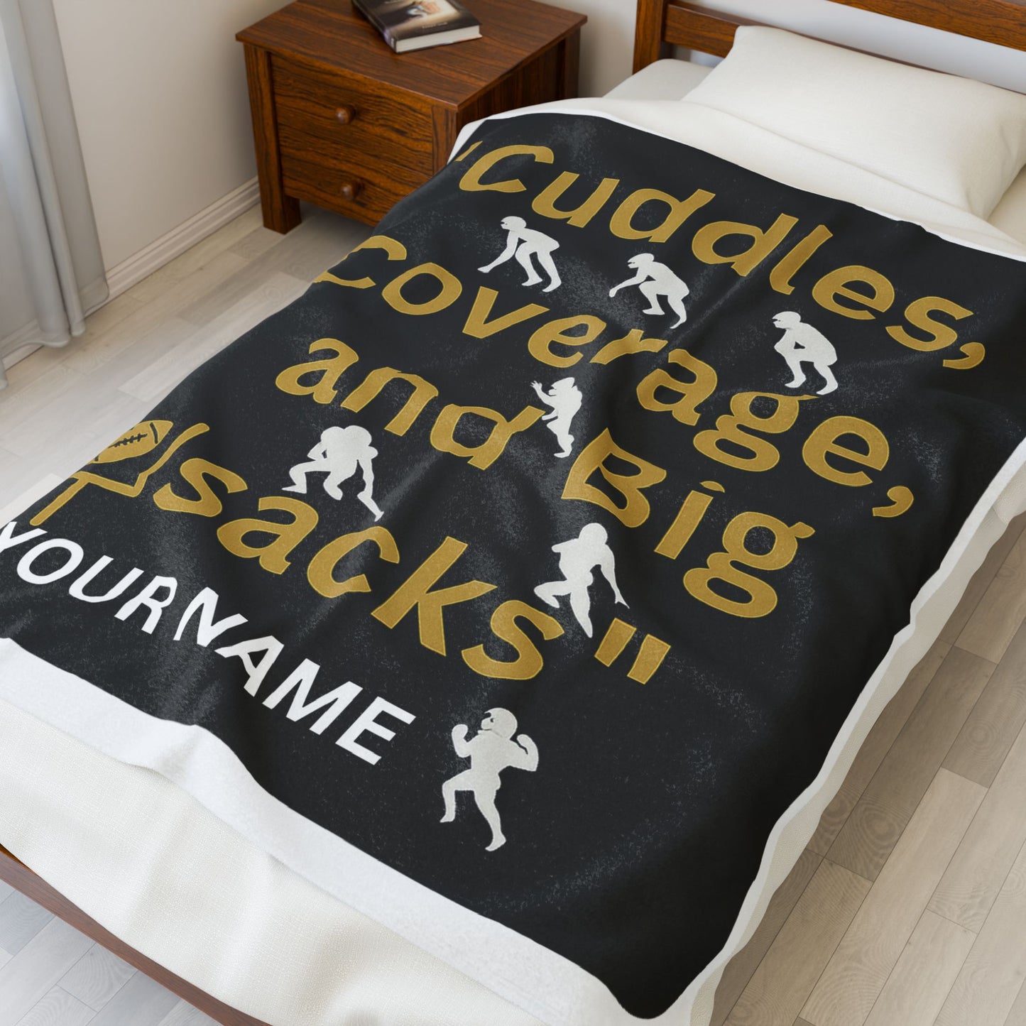 SPORTS BLANKET  VIKINGS PERSONALIZED Velveteen Plush Blanket