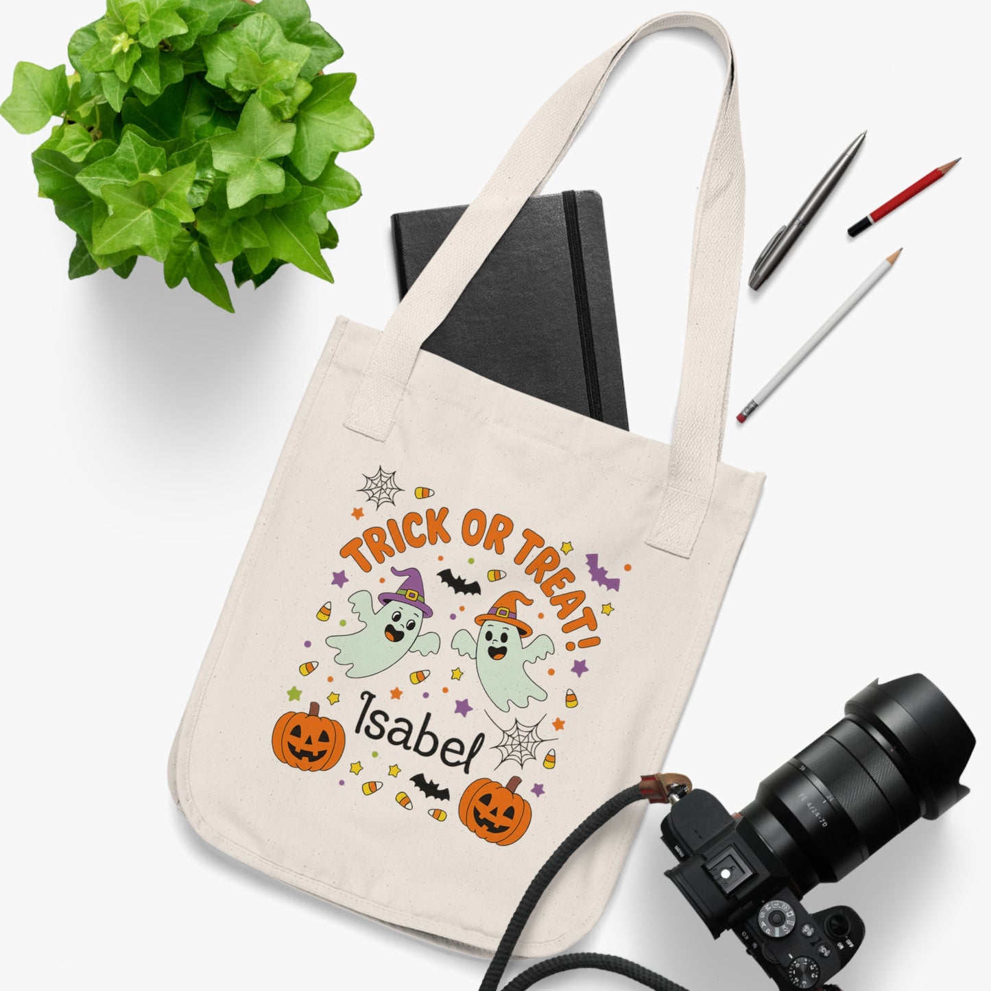 HALLOWEEN CANVAS BAG Organic Canvas Tote Bag