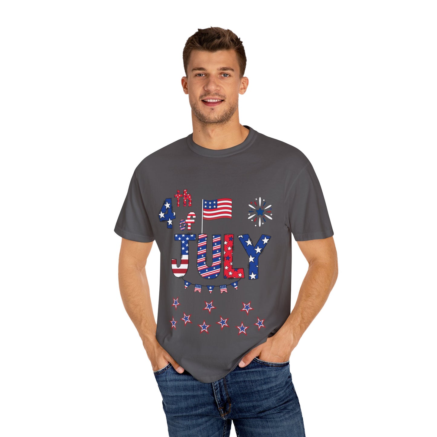 Patriotic 4th of July T-Shirt | Unisex Garment-Dyed Tee, Independence Day Apparel, Red White Blue Shirt, Summer BBQ Outfit, [...]