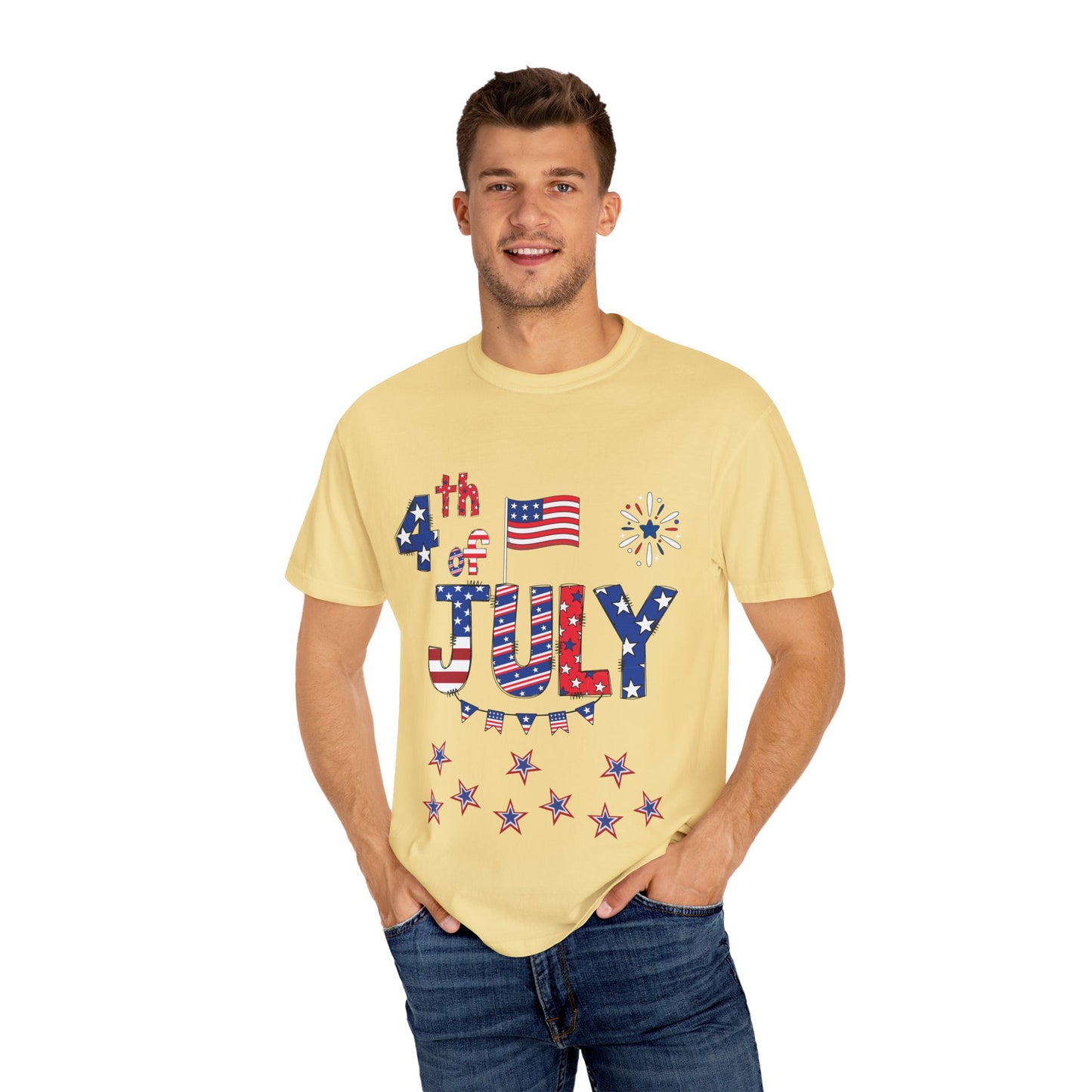 Patriotic 4th of July T-Shirt | Unisex Garment-Dyed Tee, Independence Day Apparel, Red White Blue Shirt, Summer BBQ Outfit, [...]