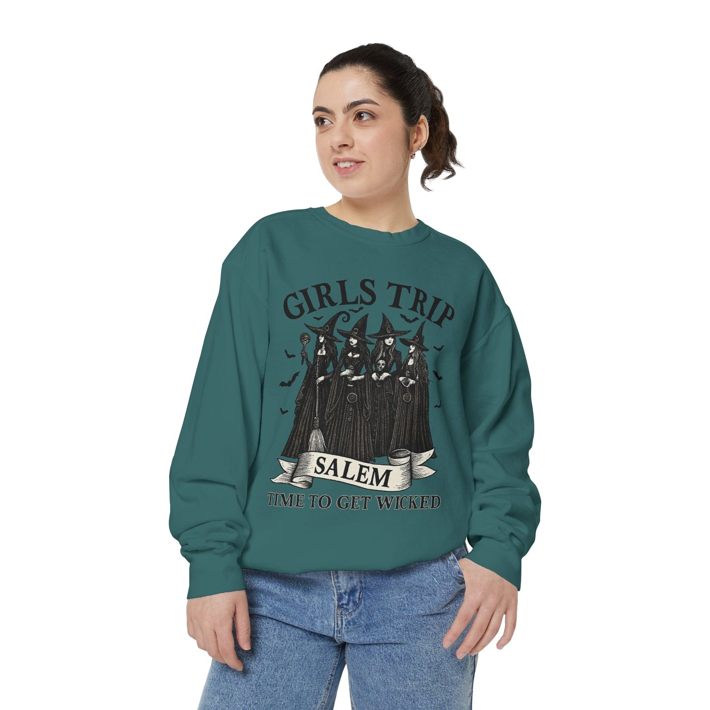 HALLOWEEN GIRLS TRIP SWEATSHIRT Unisex Garment-Dyed Sweatshirt