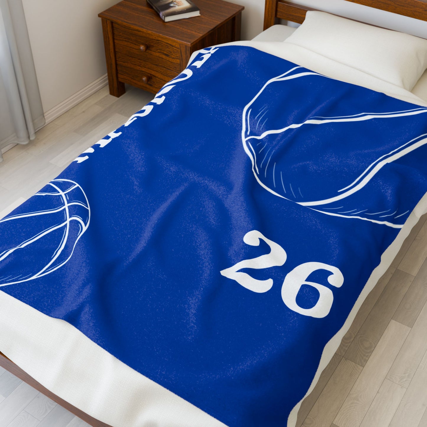 PERSONALIZED SPORTS  BASKETBALL Velveteen Plush BlLANKET (Placeholder Do Not Publish)