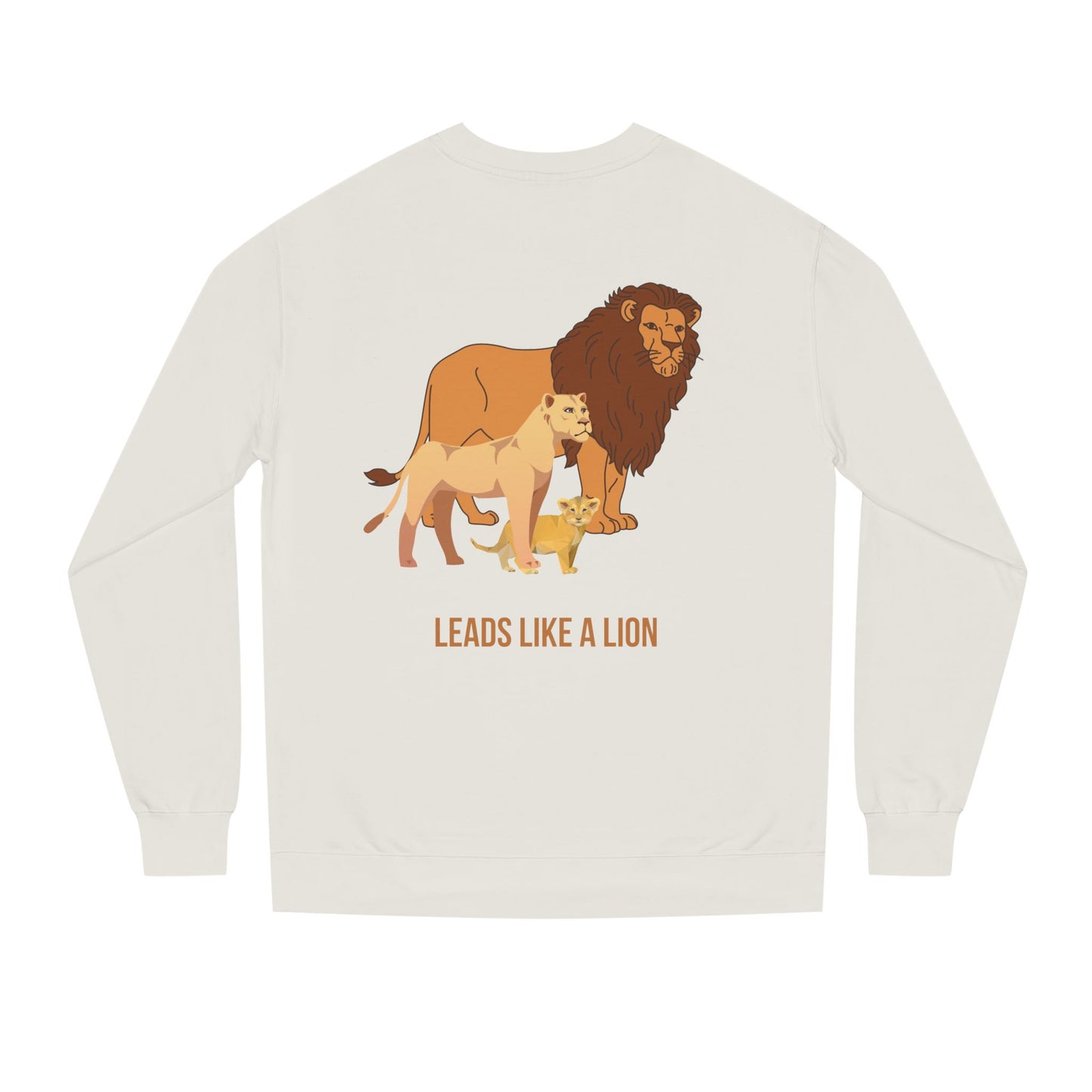 BACK SCHOOL UNISEX SWEATSHIRT BOLD LION LEADERSHIP Motivational Apparel, Unisex Gift, Animal Lover's Top, Inspirational Sweatshirt